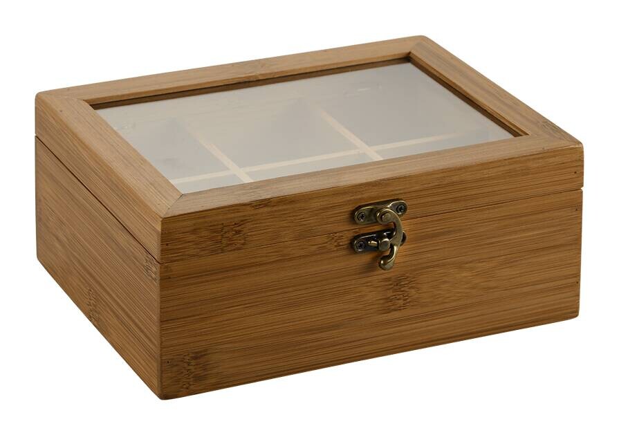 Kesper Teebox braun Bambus B/H/L: ca. 16x9x21,8 cm Kesper Teebox braun Bambus B/H/L: ca. 16x9x21,8 cm