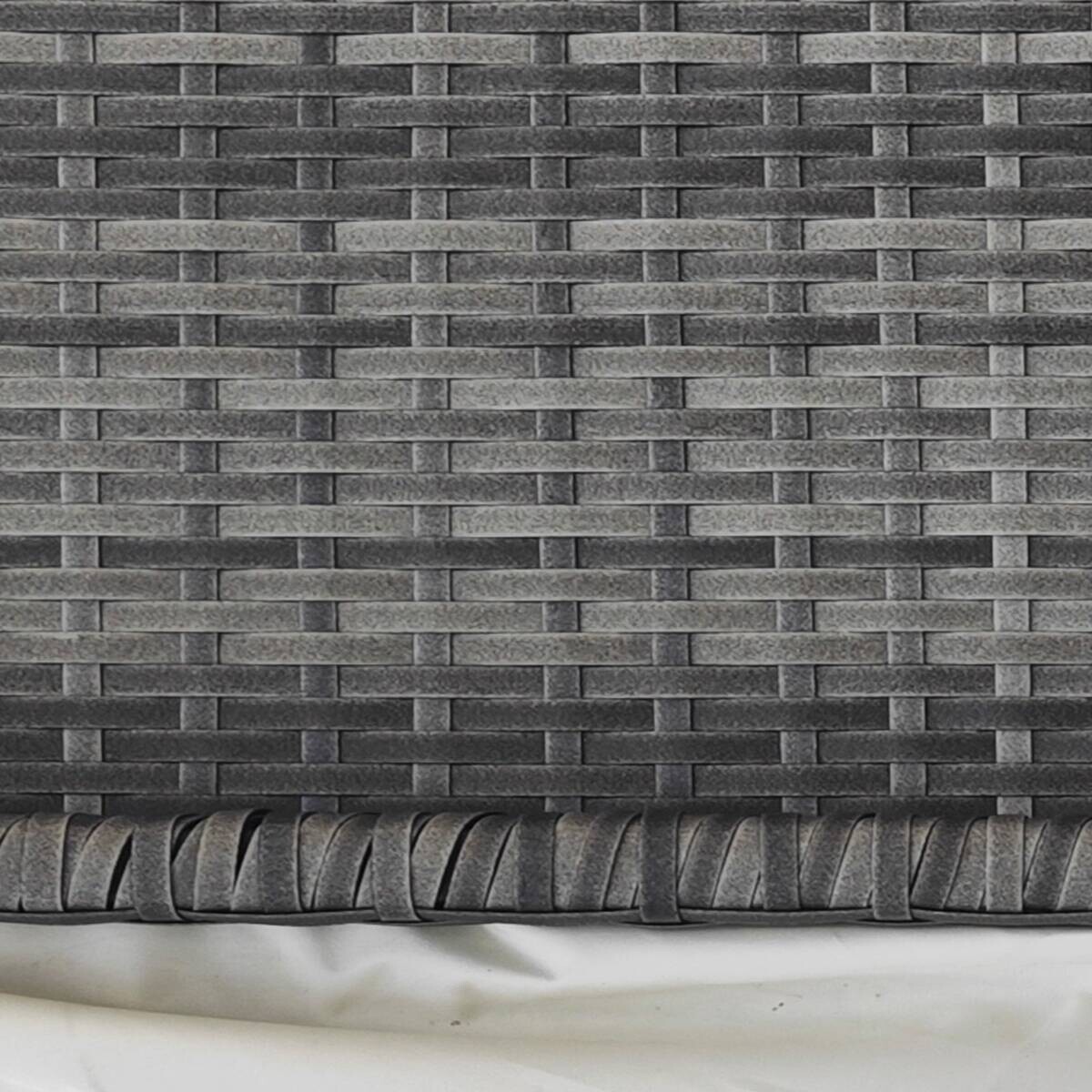 Outsunny Beistelltisch grau Polyrattan B/H/L: ca. 50x100x74 cm