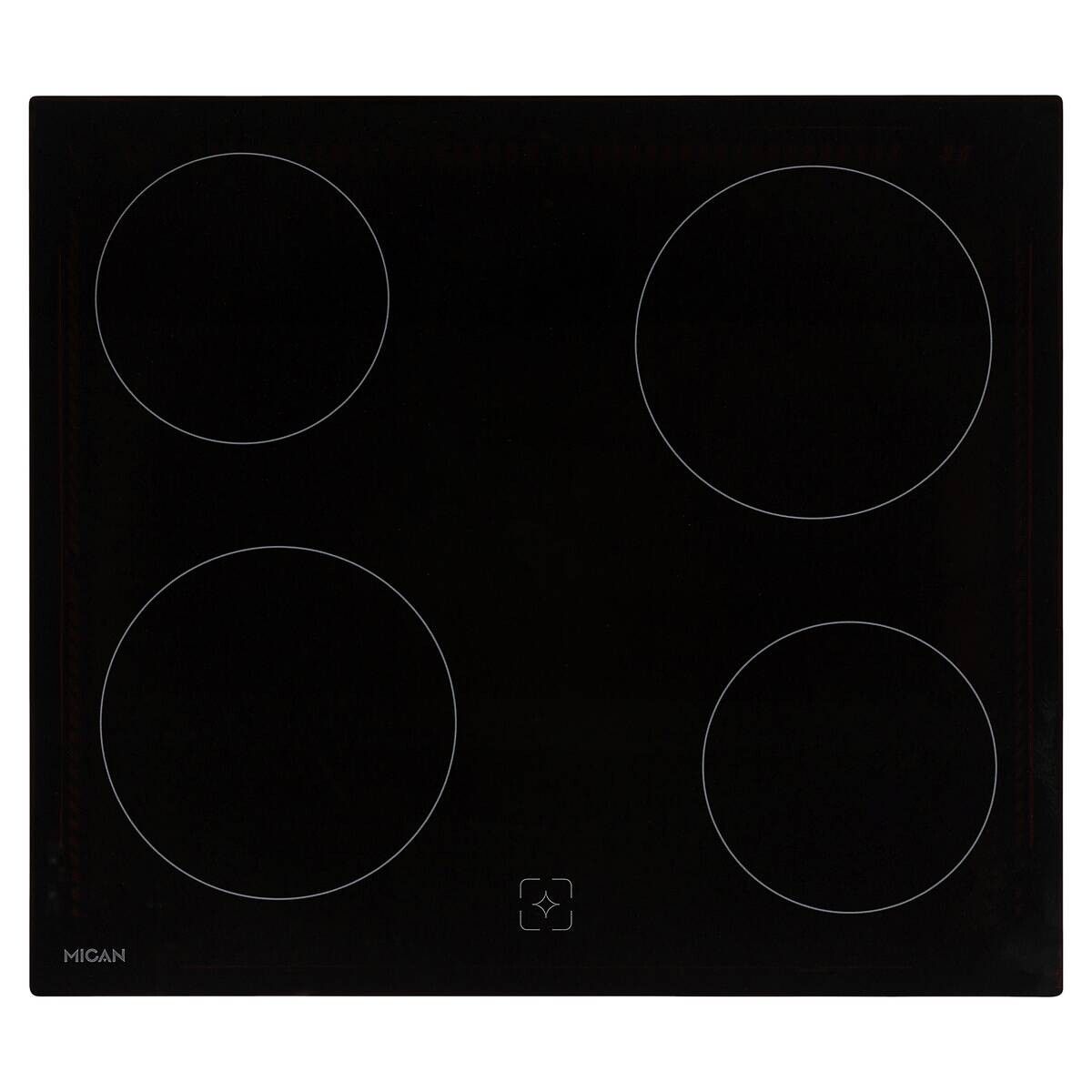 Mican Einbauherdset HSU73S schwarz Edelstahl B/H/T: ca. 59,5x59,5x57,5 cm