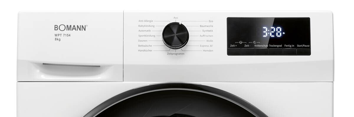 Bomann Wärmepumpentrockner WPT 7154 weiß B/H/T: ca. 59,5x84,5x58 cm ca. 8 kg