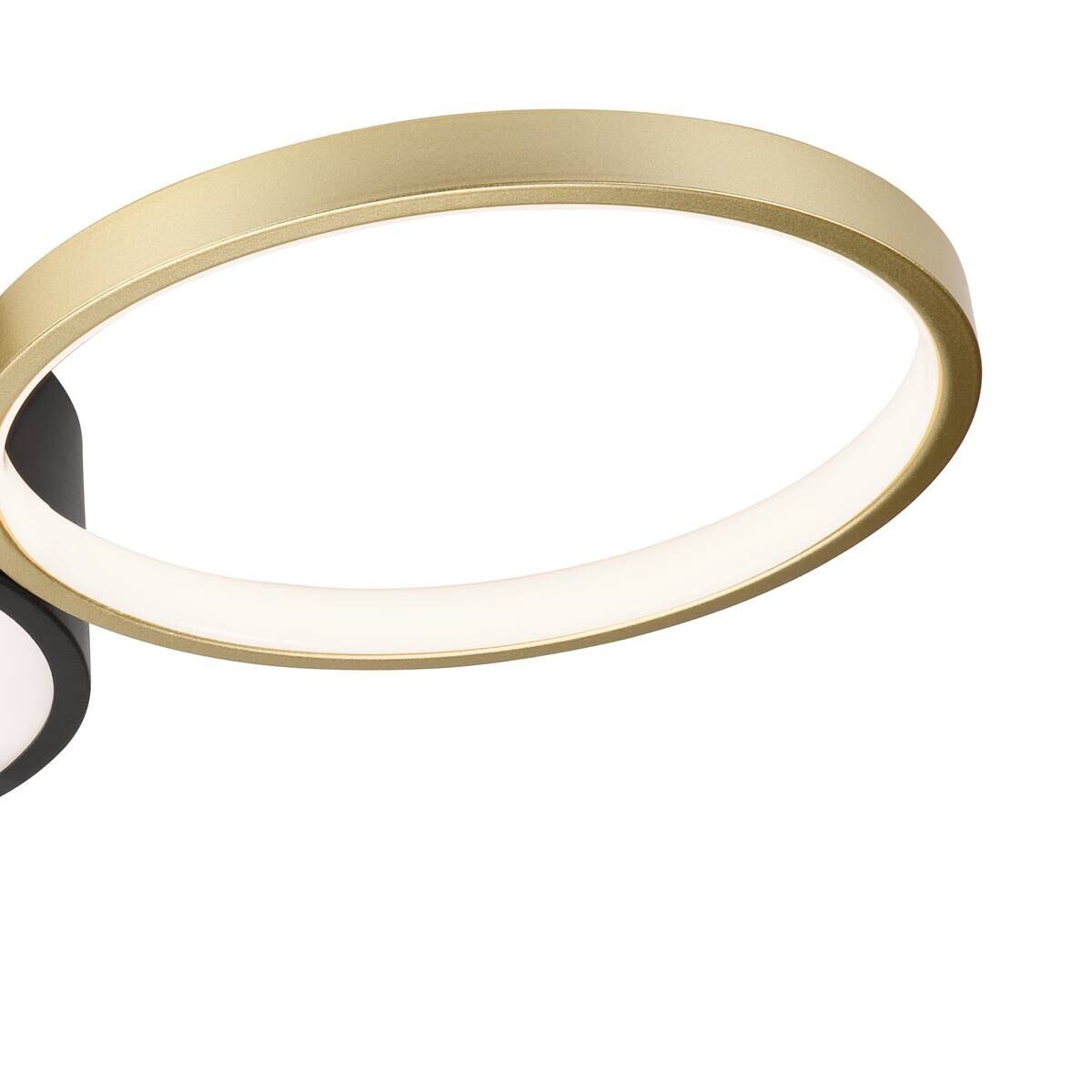 Lamkur LED-Deckenleuchte ALIZEE 50980 schwarz gold PVC Stahl H/L: ca. 9,5x60 cm 3 Brennstellen