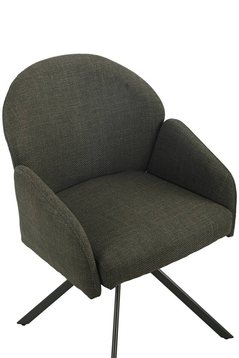 Drehstuhl Holly grün Microfaser Webstoff B/H/T: ca. 57x84x61 cm