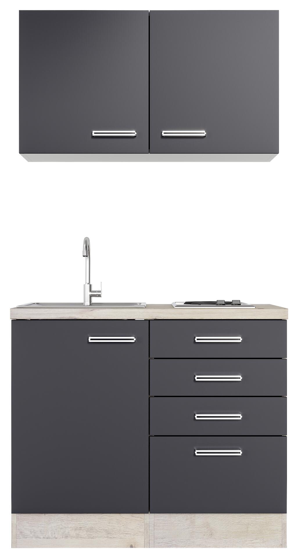 Küchenblock Elva anthrazit B/H/T: ca. 100x200x60 cm