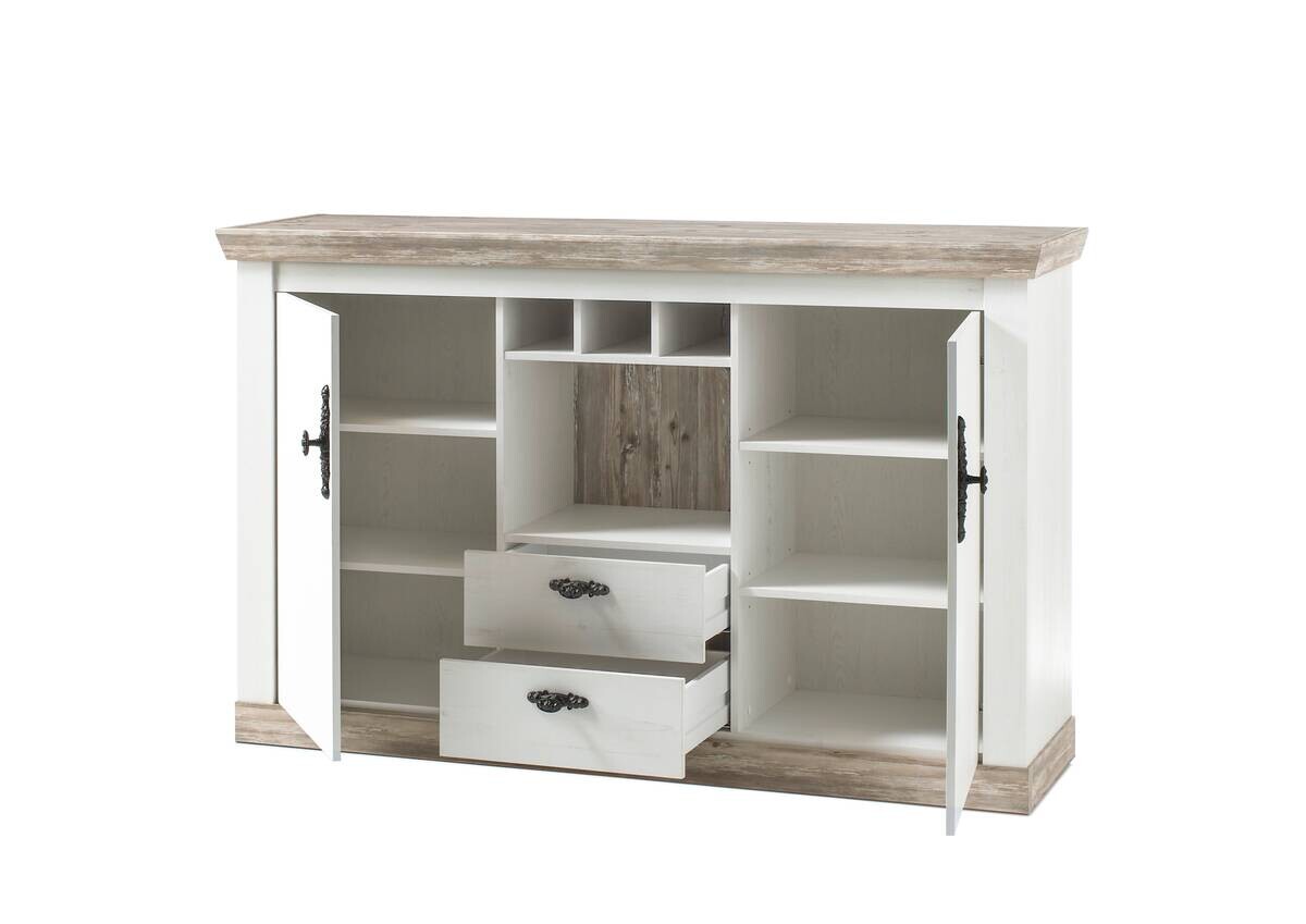 Sideboard Florenz weiß Pinie B/H/T: ca. 167x104x44 cm