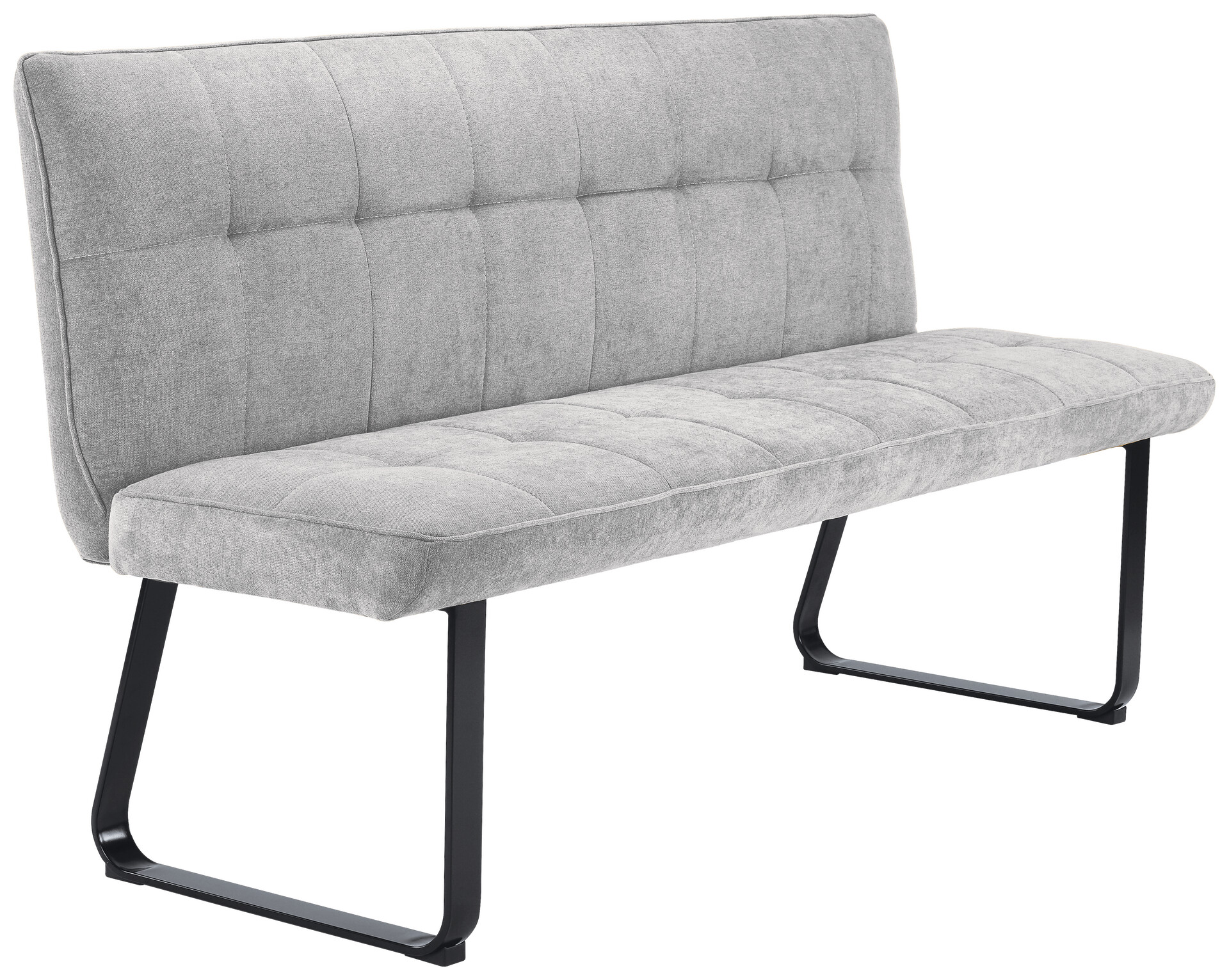 Bank TALEA hellgrau schwarz B/H/T: ca. 160x92x59 cm