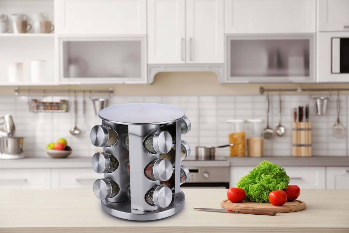 alpina Gewürzregal silber Edelstahl H/D: ca. 23x19 cm