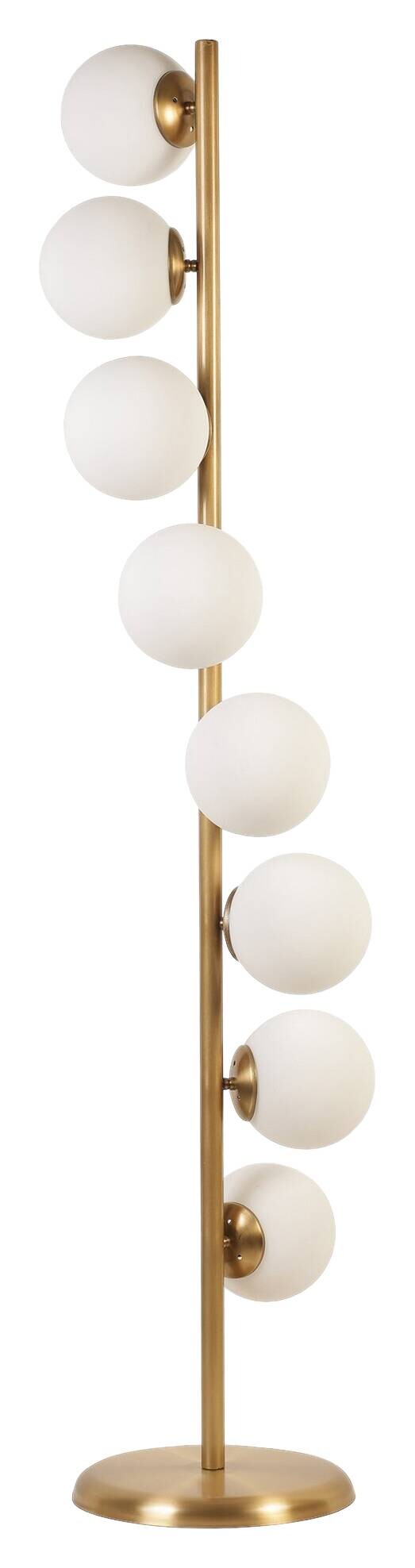 Opviq Stehleuchte weiß Metall Glas B/H/L: ca. 30x155x30 cm E27 8 Brennstellen