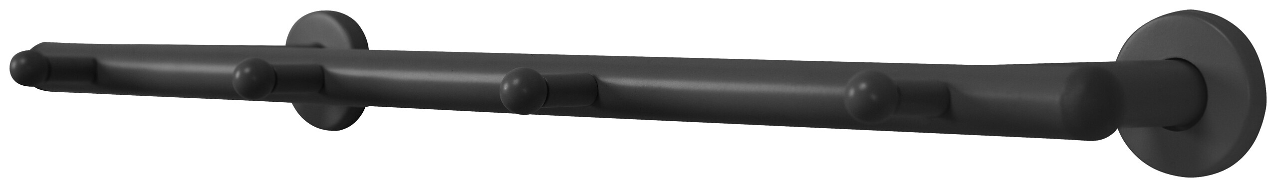 Garderobenleiste Derby schwarz Metall B/H/T: ca. 50x2x9 cm Garderobenleiste Derby schwarz Metall B/H/T: ca. 50x2x9 cm