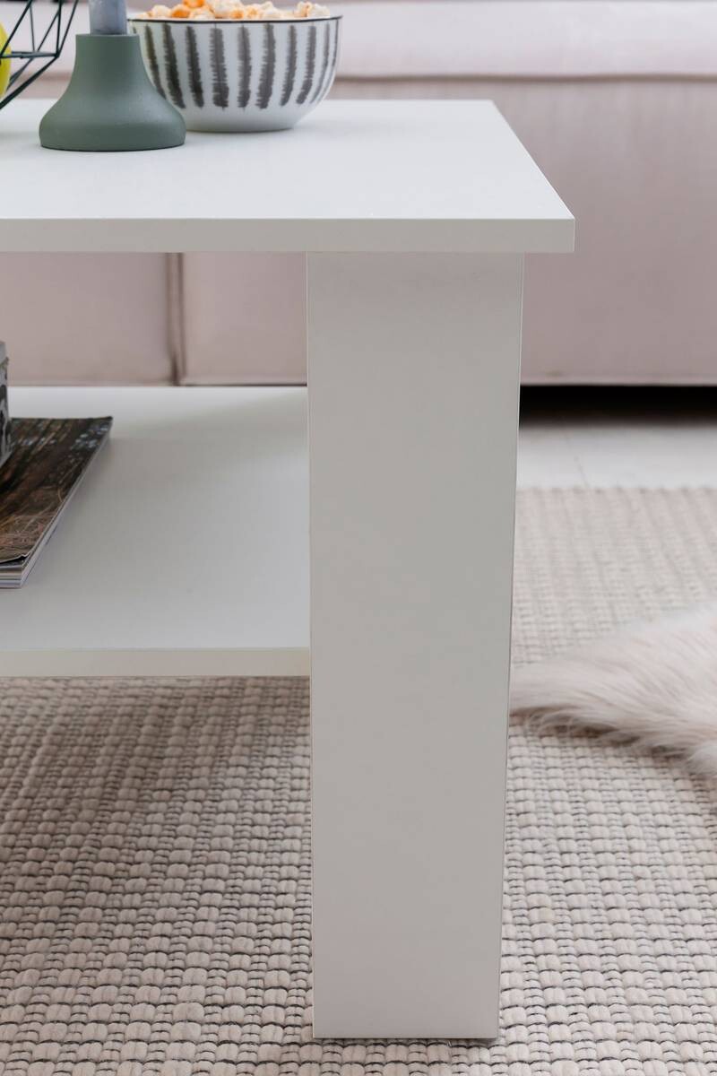 Wohnling Couchtisch weiß B/H/T: ca. 60x42x60 cm