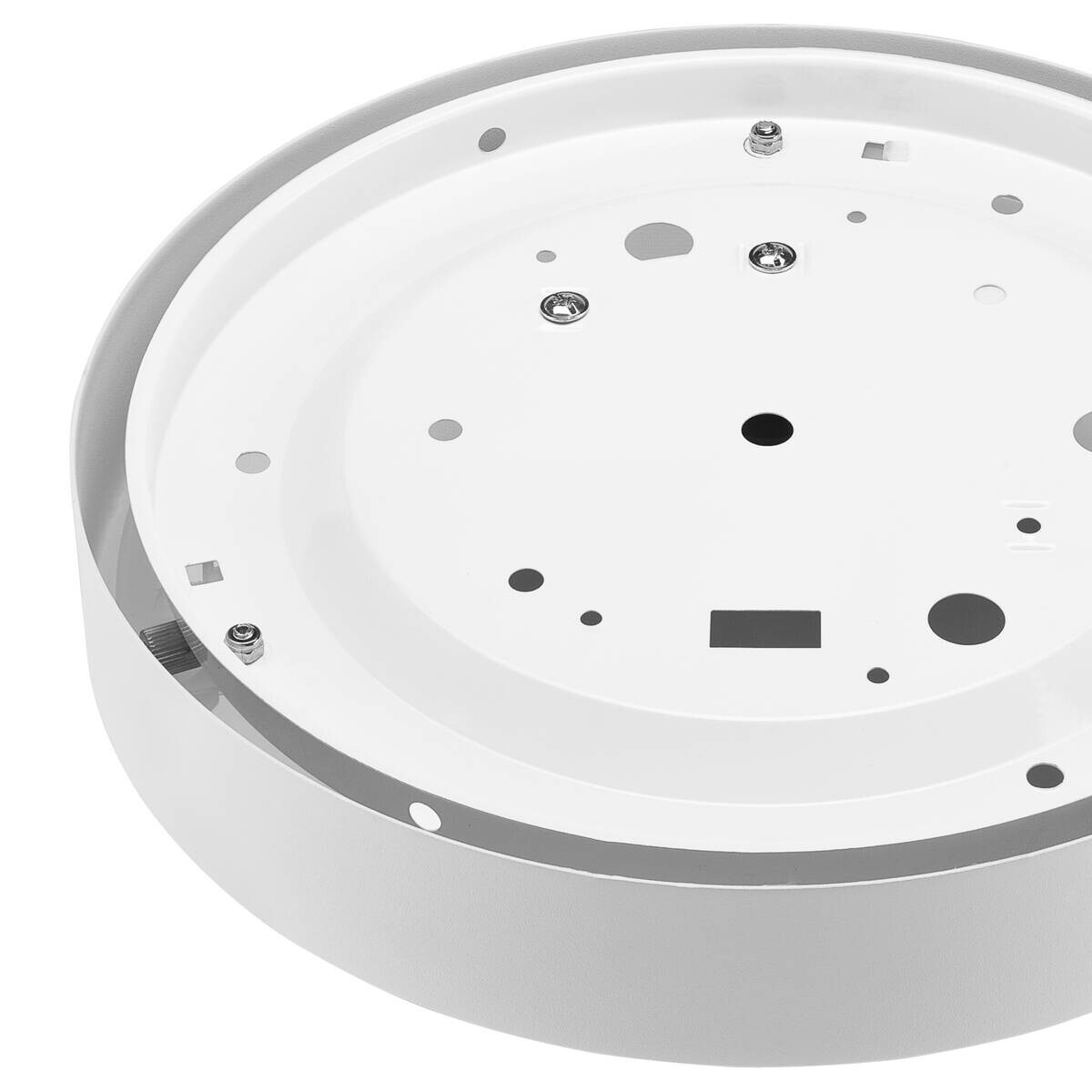 Lamkur Deckenleuchte weiß Stahl Glas B/H/L: ca. 37x8x37 cm E27 2 Brennstellen