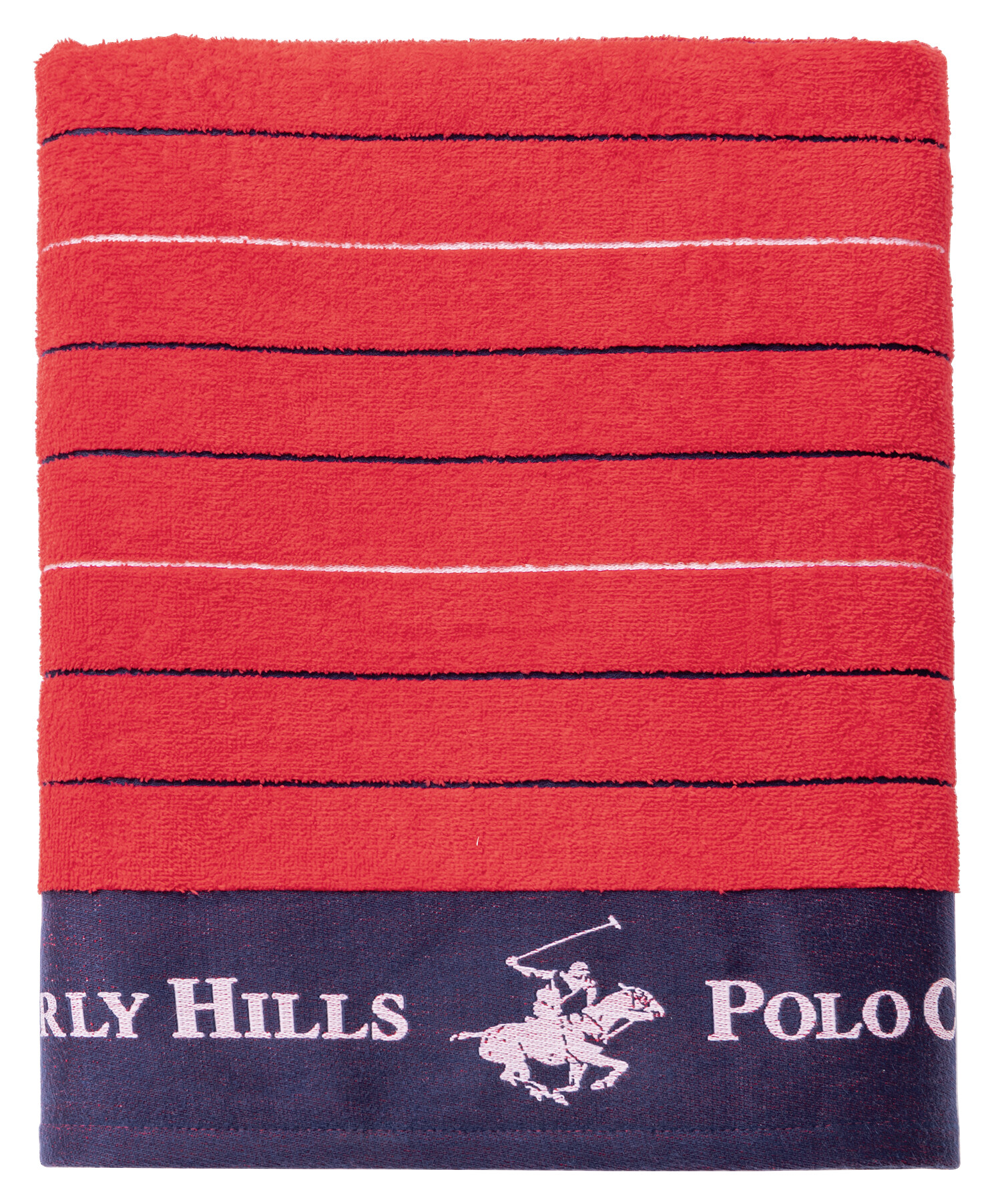 POLO CLUB Strandtuch POLO CLUB rot Baumwolle B/L: ca. 90x160 cm