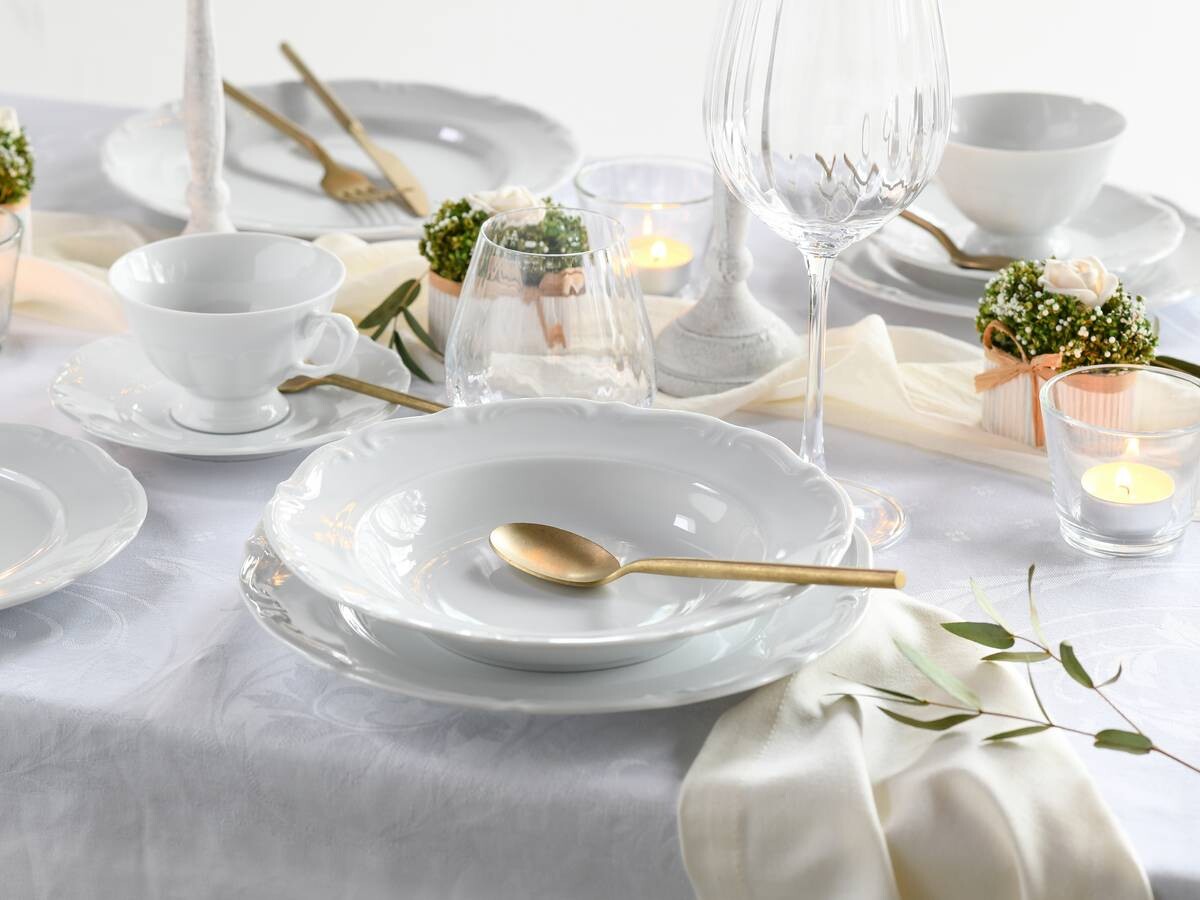 CreaTable Kombiservice Maria Theresia weiß Porzellan 30 tlg.