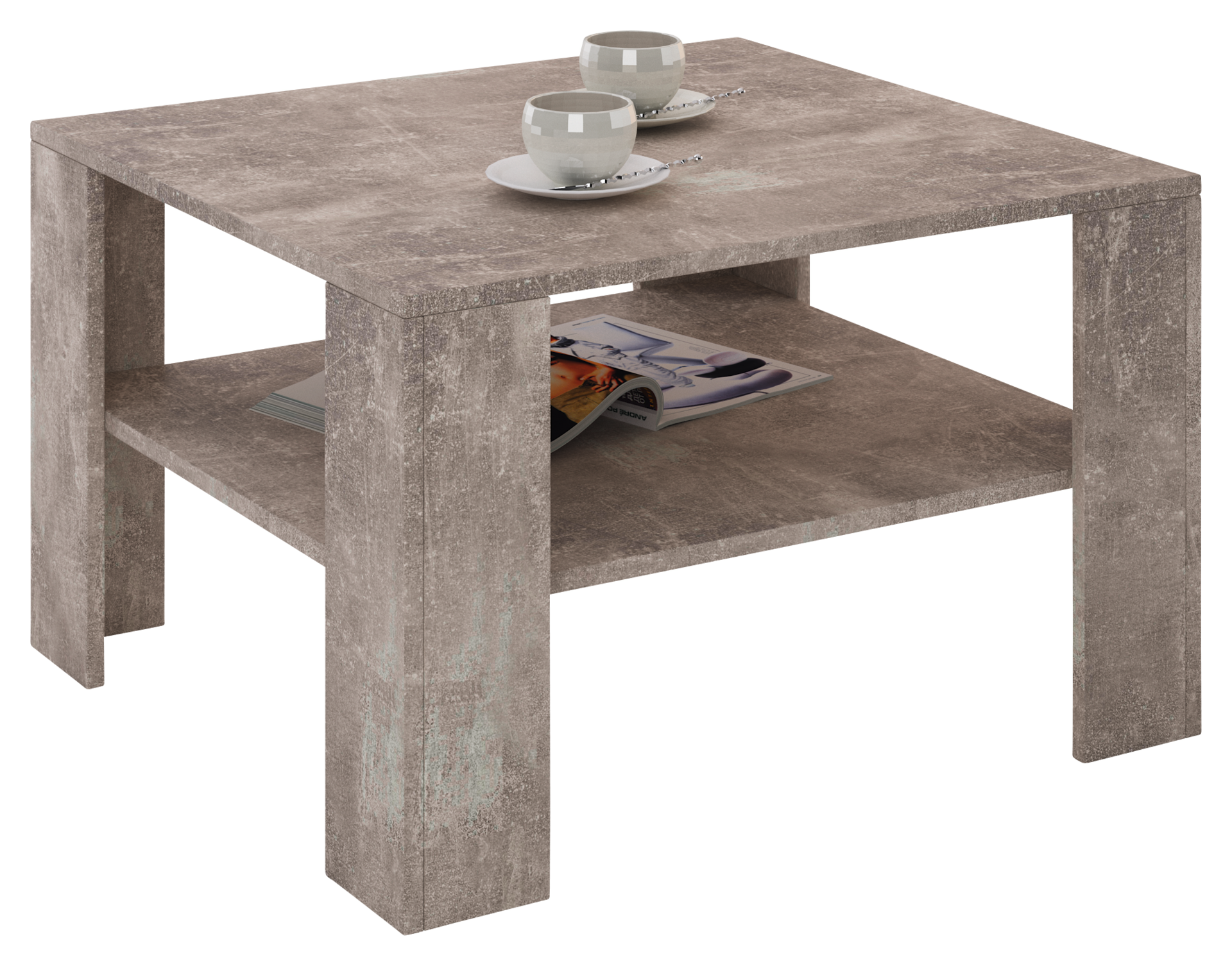 Couchtisch Venta VET01 Beton Optik B/H/T: ca. 68x41x68 cm