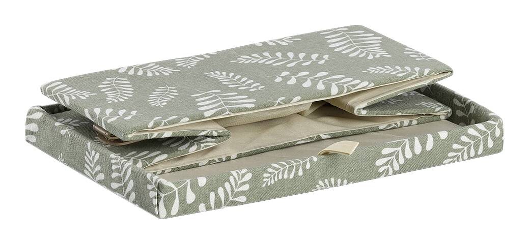 Zeller Aufbewahrungsbox Leaves grün Baumwolle