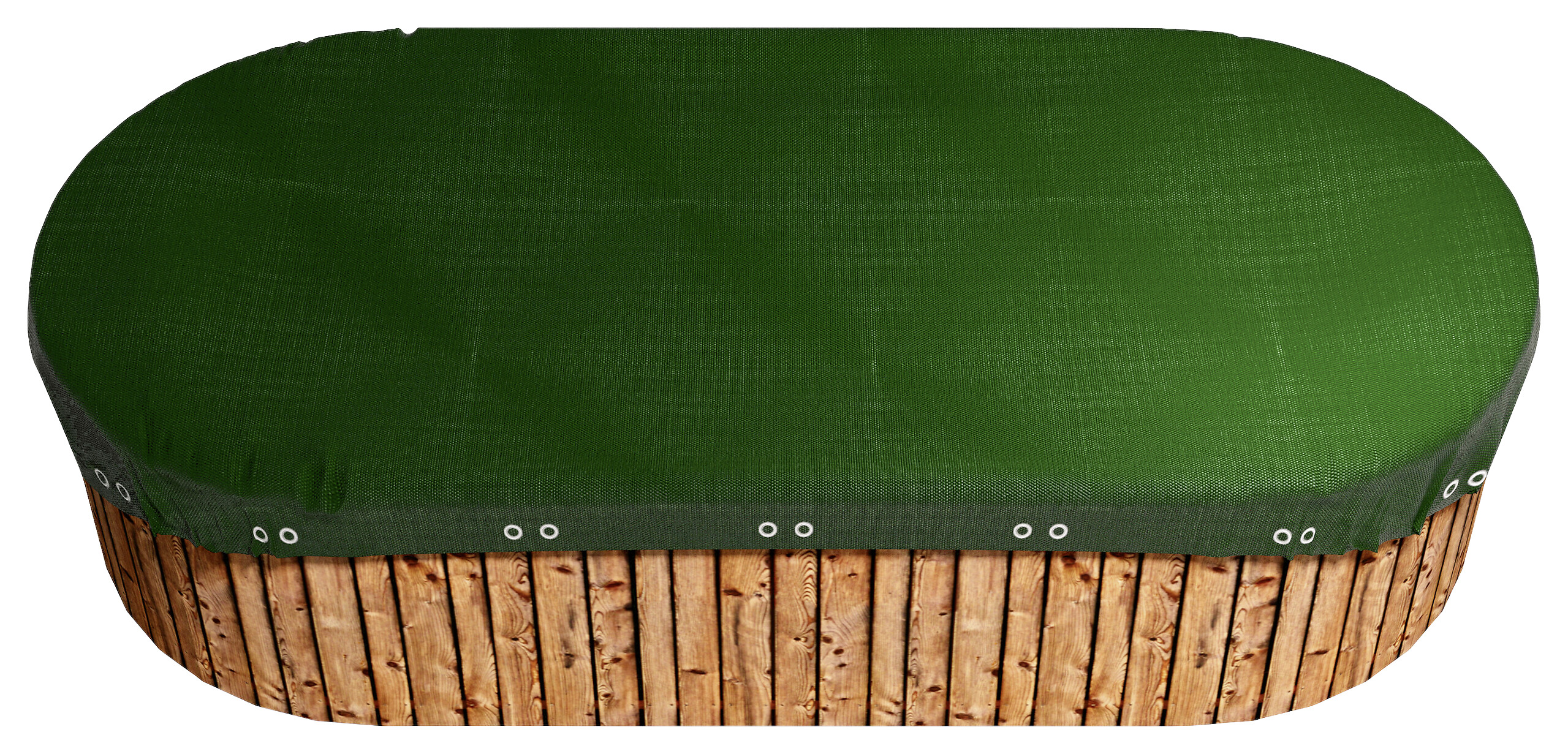 Grasekamp Abdeckplane für Pool oval grün Kunststoff B/L: ca. 320x525 cm