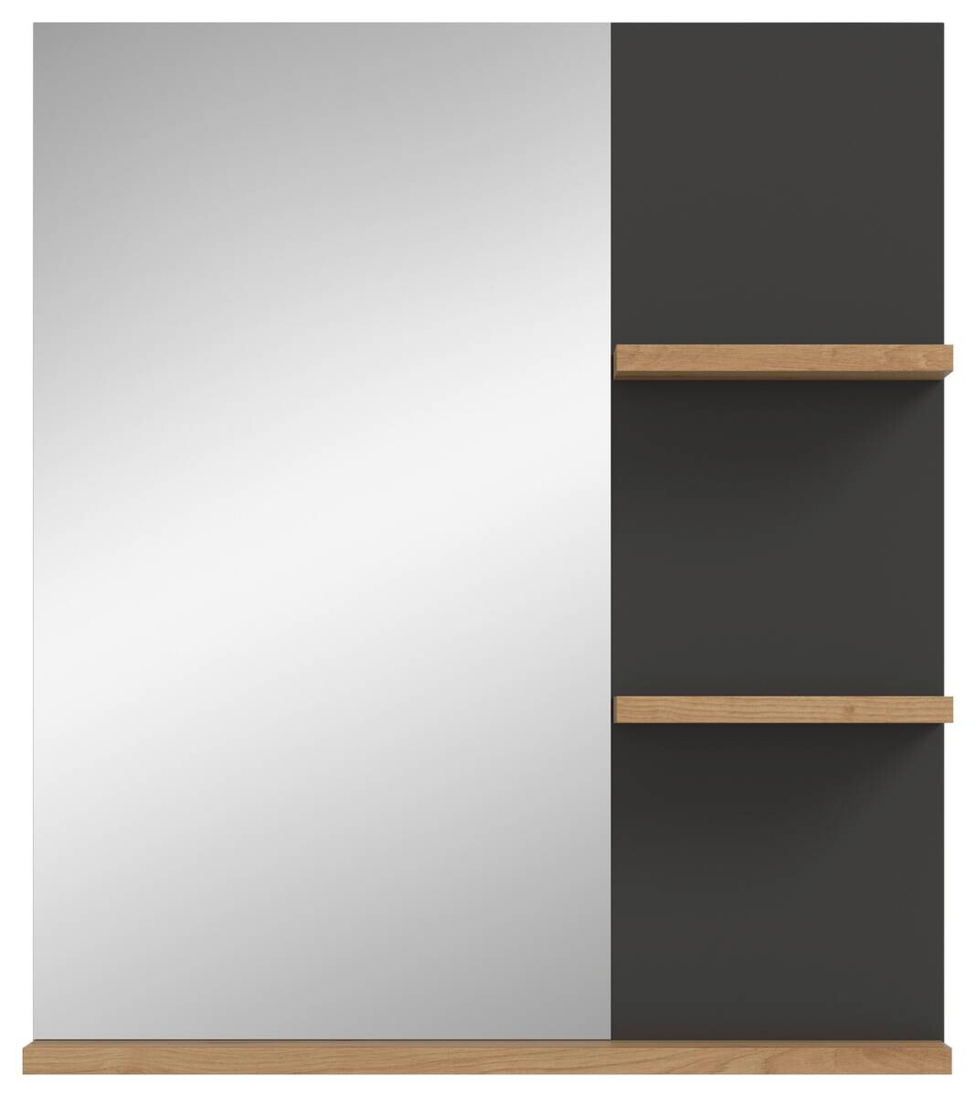 Wandspiegel Canu Basalt Eiche Artisan Nachbildung B/H/T: ca. 63x73x16 cm