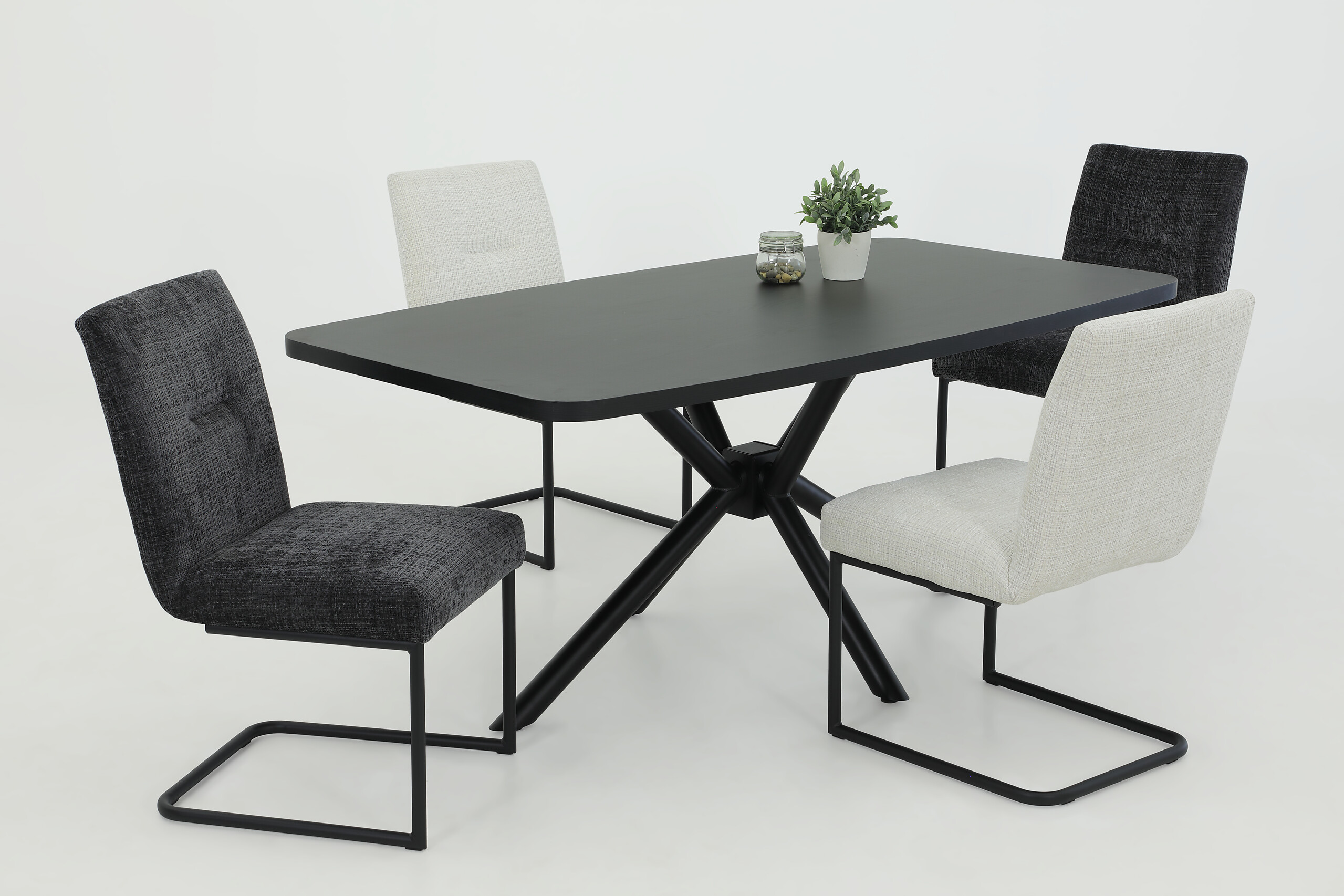 Esstisch Jana II schwarz B/H/T: ca. 180x76x100 cm