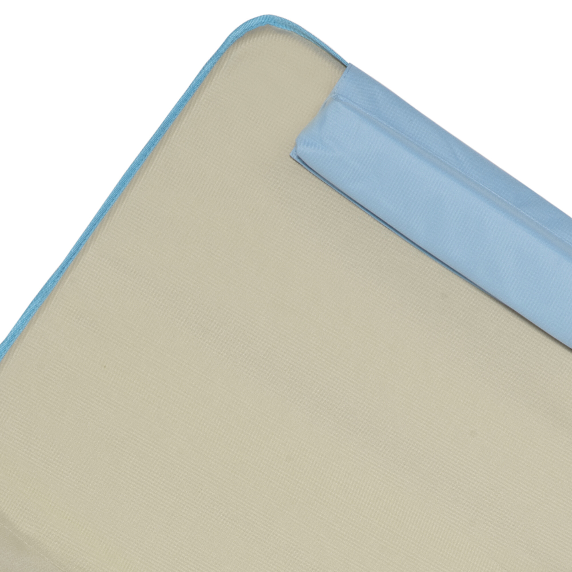 Outsunny Strandliege 2er Set hellblau Stahl B/H/L: ca. 53x35x124 cm