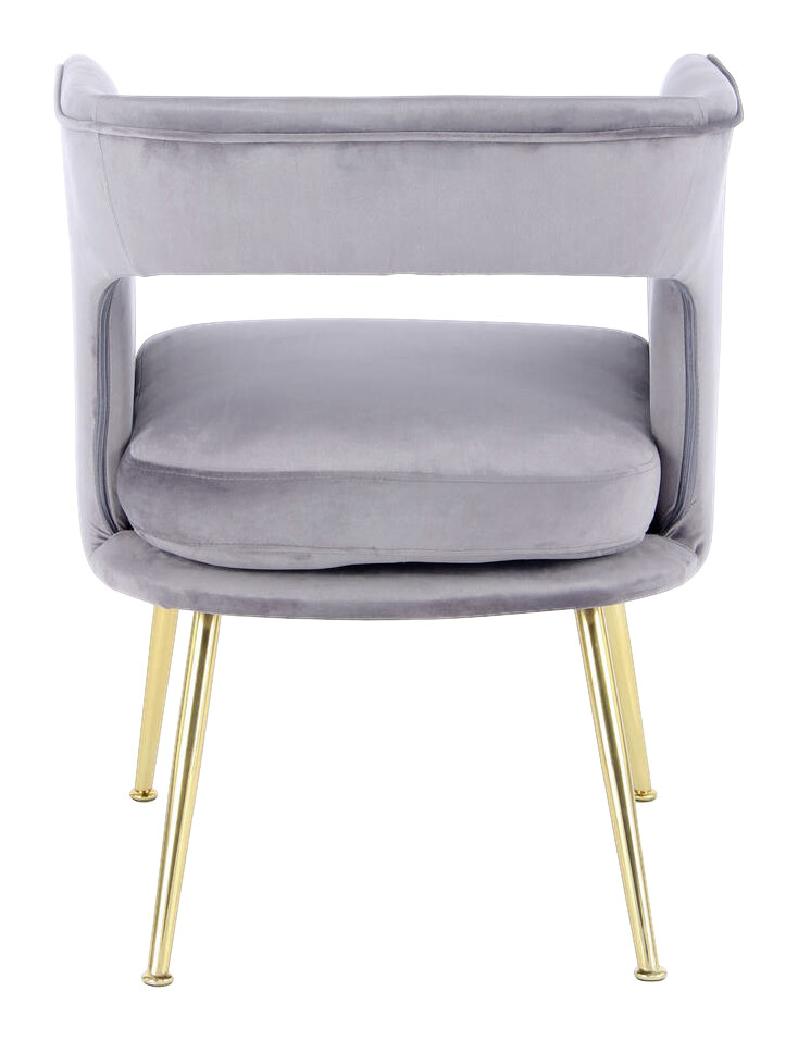 Stuhl Jolene 100 grau Microfaser Samt B/H/T: ca. 60x77x63 cm