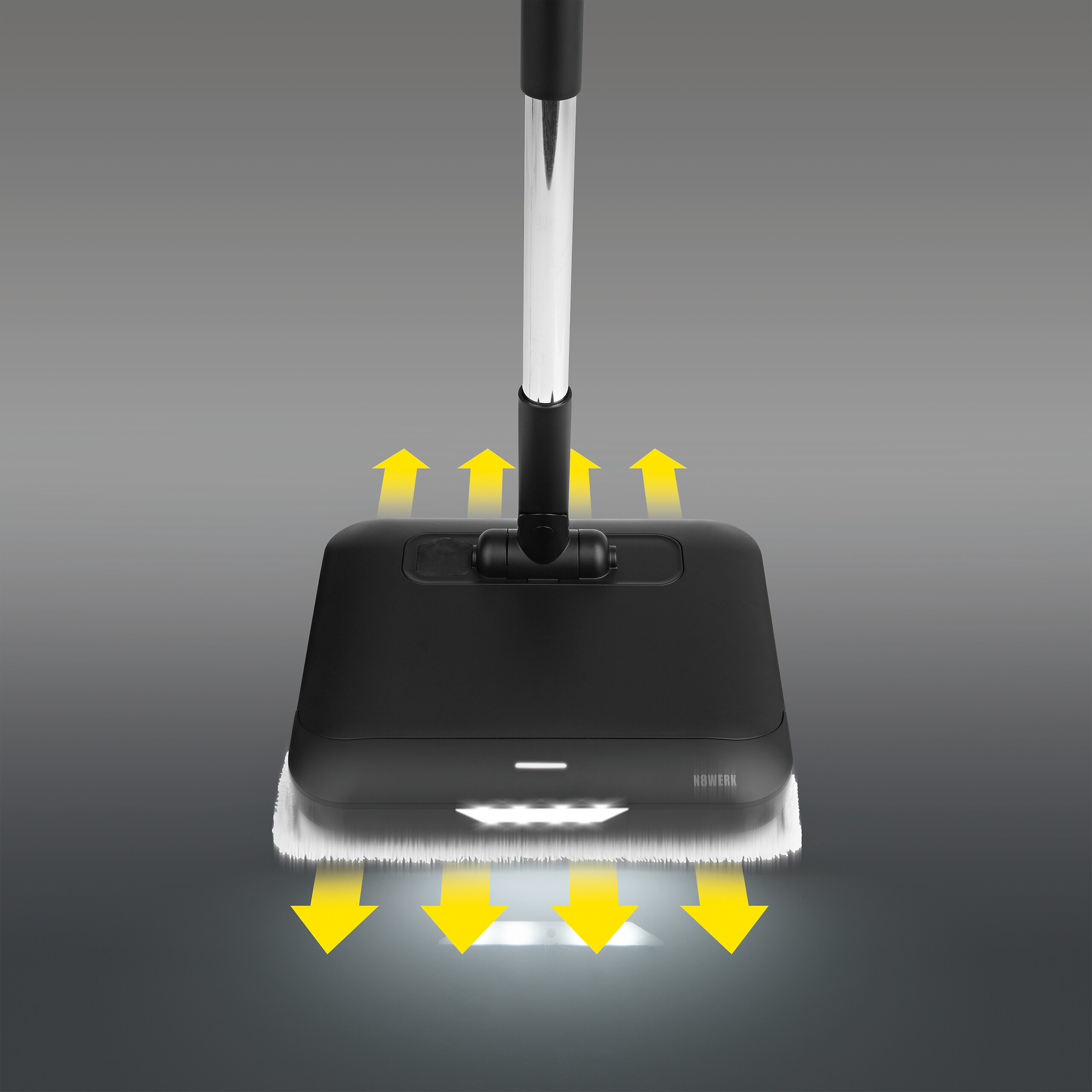 N8WERK Wischmopp schwarz Aluminium Kunststoff B/H/L: ca. 27,5x115x30,4 cm ca. 35 W