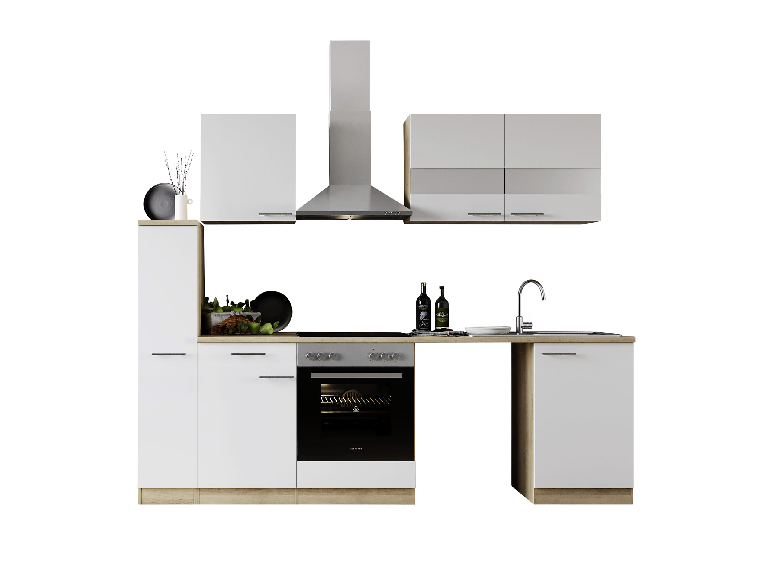 Respekta Küchenblock Merle weiß B/H/T: ca. 250x200x60 cm