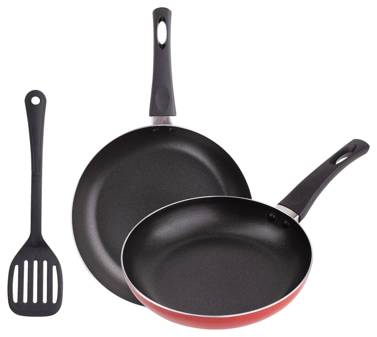 RENBERG Pfannenset REDLY rot Aluminium 3 tlg.