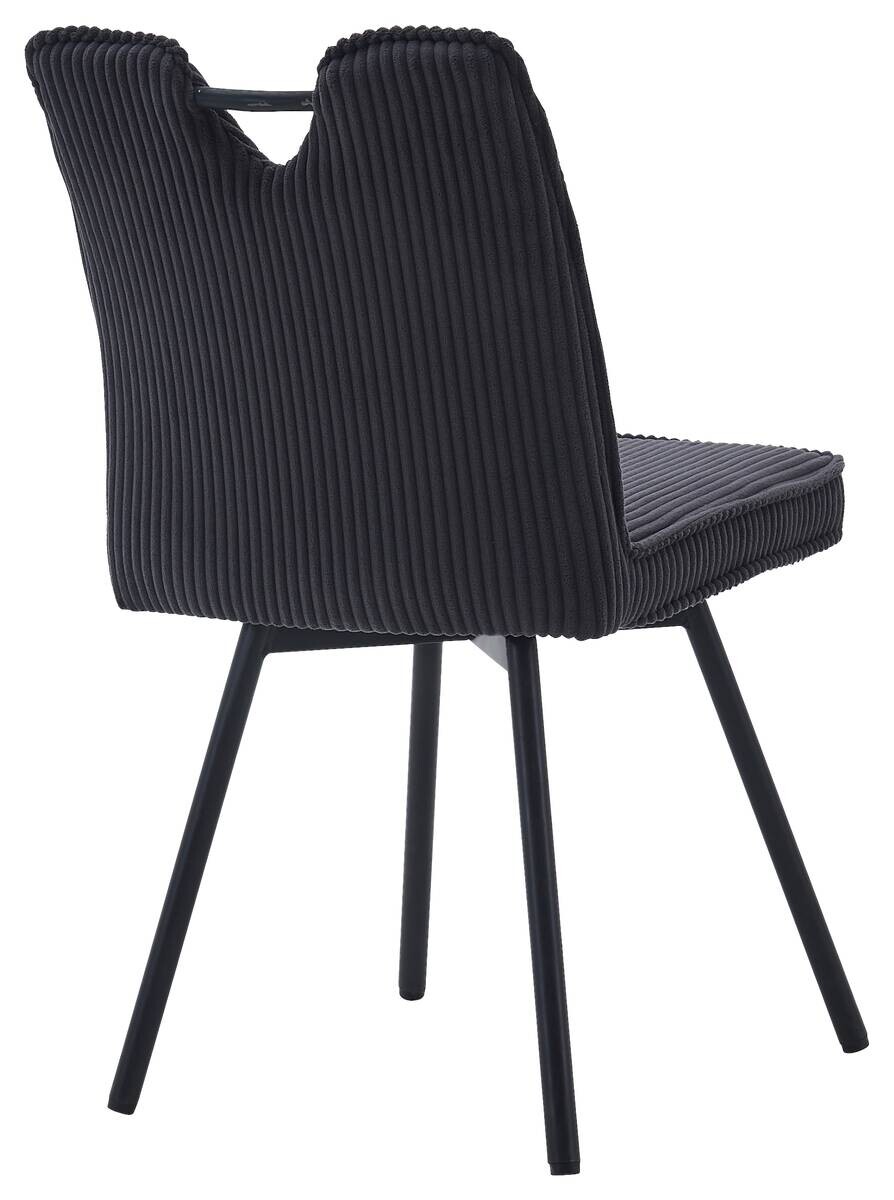 Stuhl Lara anthrazit Kord B/H/T: ca. 47x89x58 cm