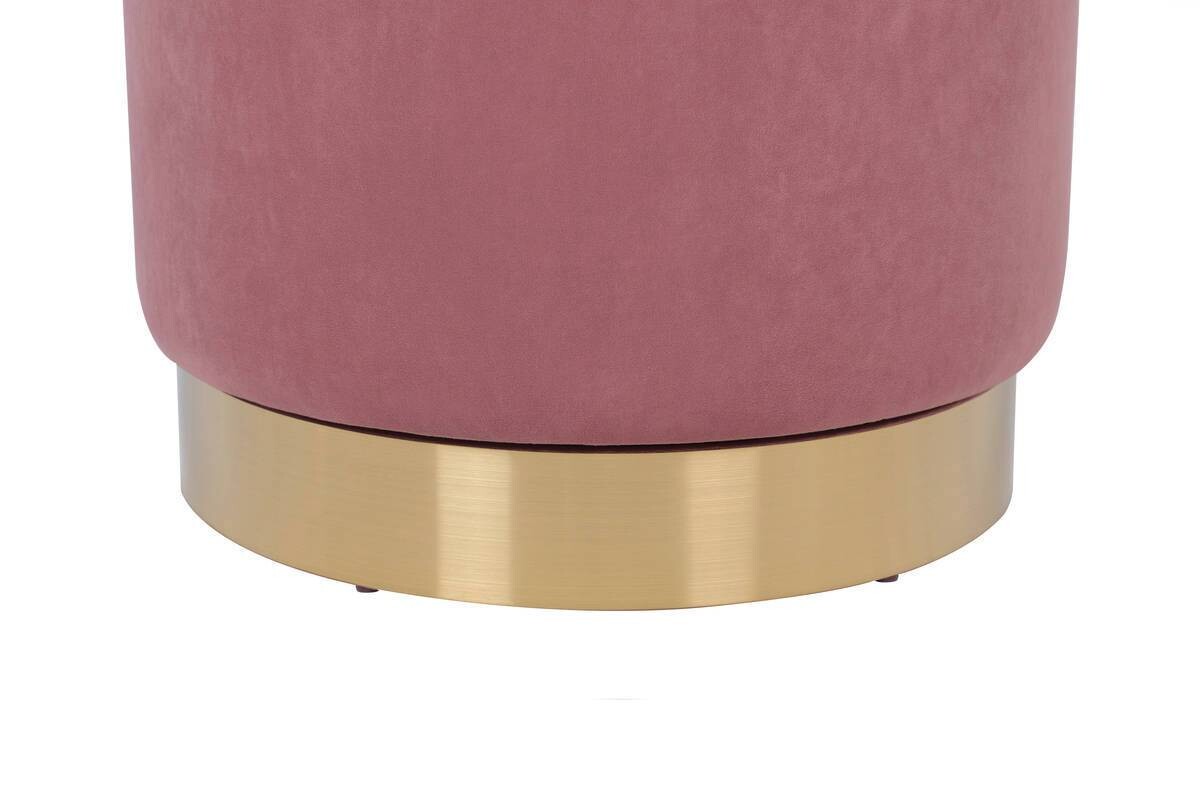 Hocker Viktor 100 altrosa Samt H/D: ca. 68x52 cm