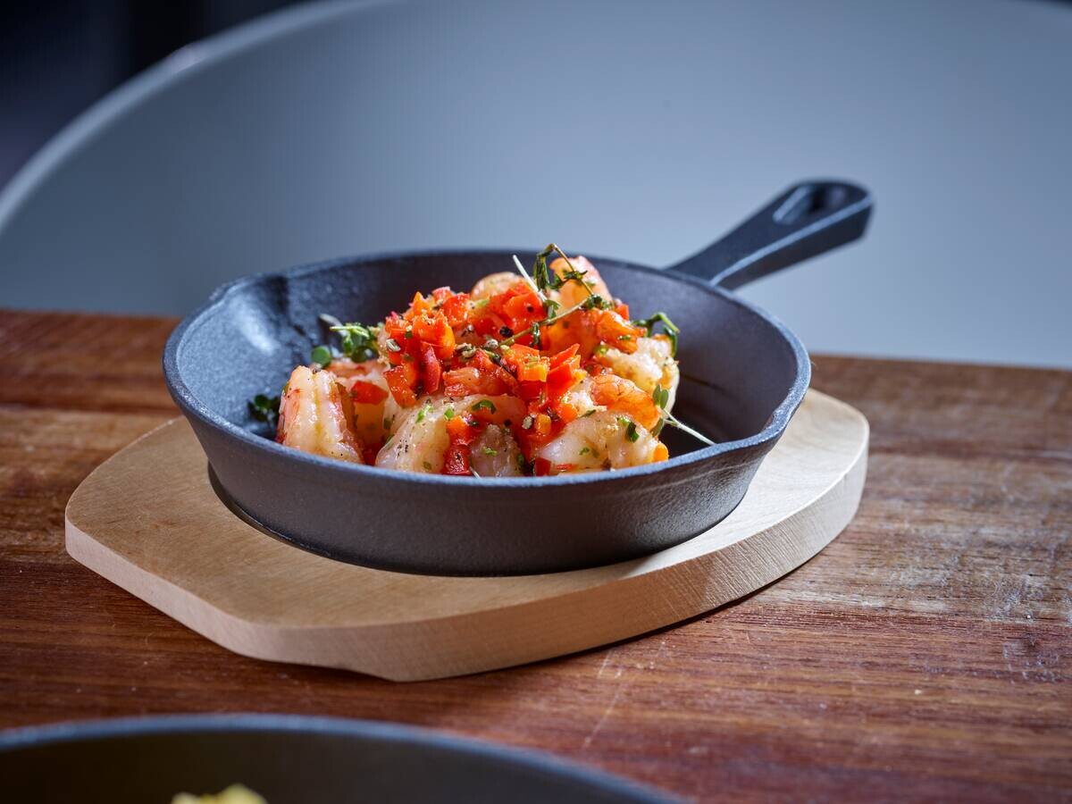 ECHTWERK Servierpfanne schwarz Eisen B/H/L: ca. 15,8x4,7x25,4 cm