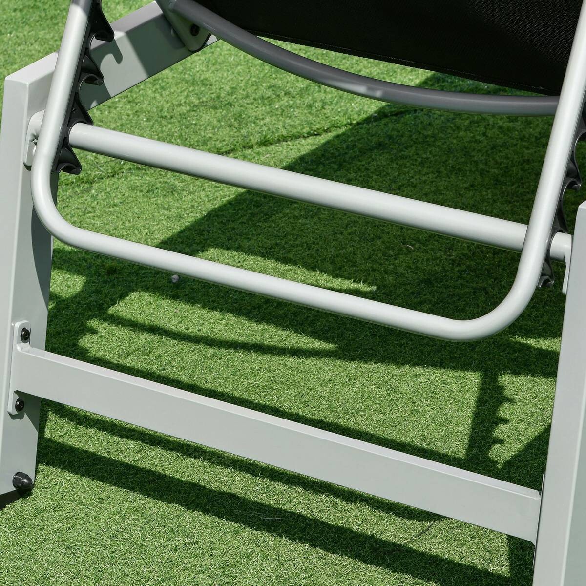 Outsunny Gartenliege schwarz Aluminium B/H/L: ca. 65x102x169 cm