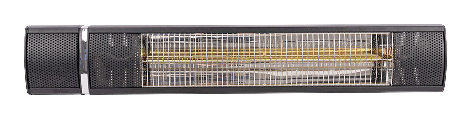 BHP Terassenheizstrahler Lettland B992323 schwarz Aluminium B/H/T: ca. 63x10,5x16,2 cm ca. 2000 W