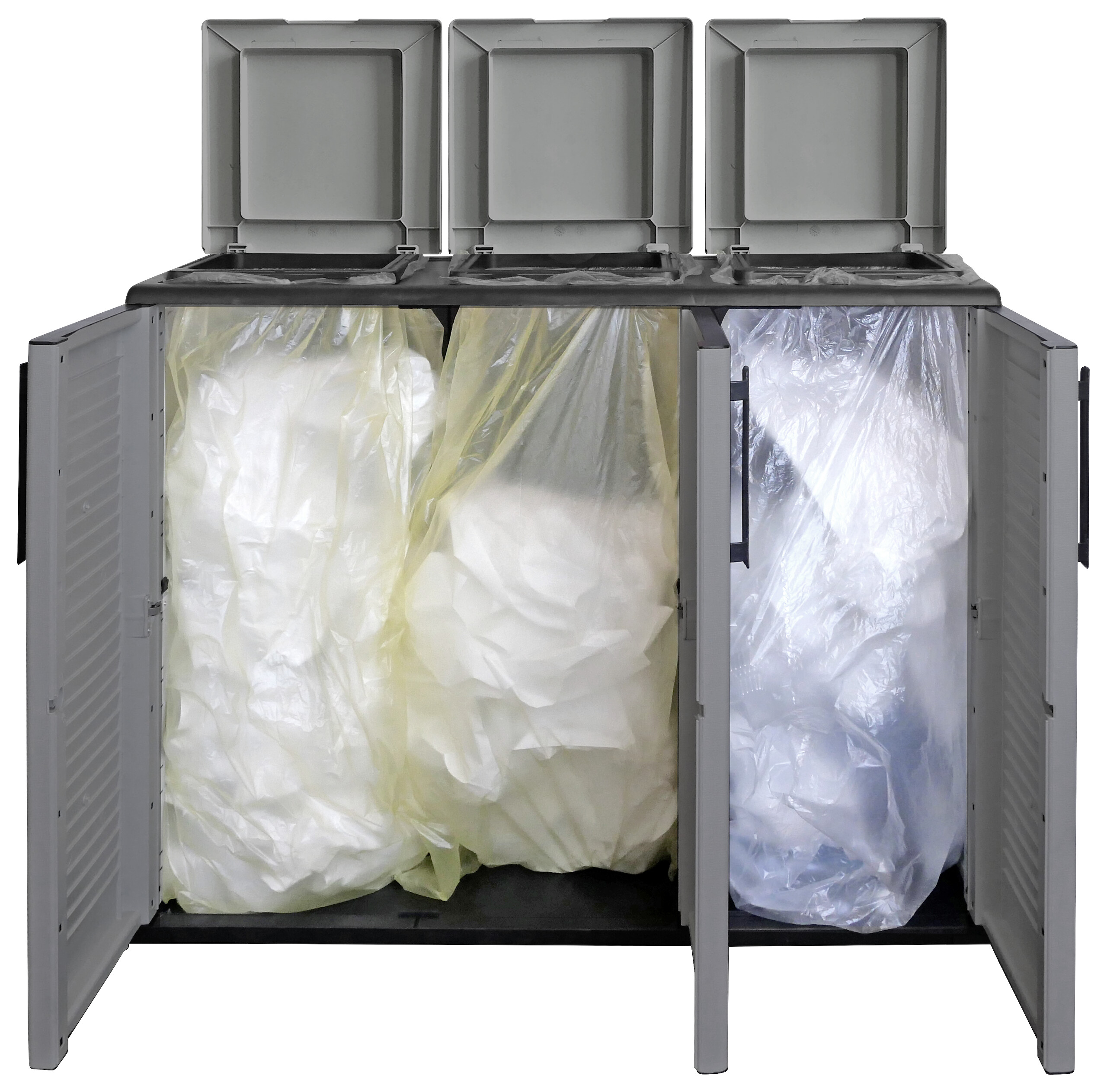 ArtPlast Mülltrennungsschrank Easy grau Kunststoff B/H/T: ca. 102x84x37 cm ArtPlast Mülltrennungsschrank Easy grau Kunststoff B/H/T: ca. 102x84x37 cm