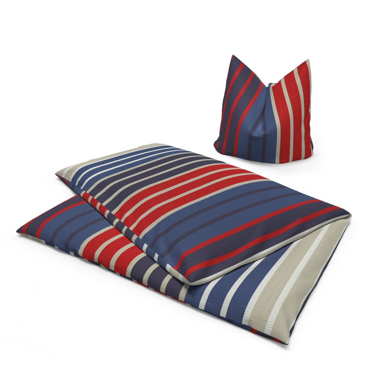 Baumwoll Bettwäsche Seersucker