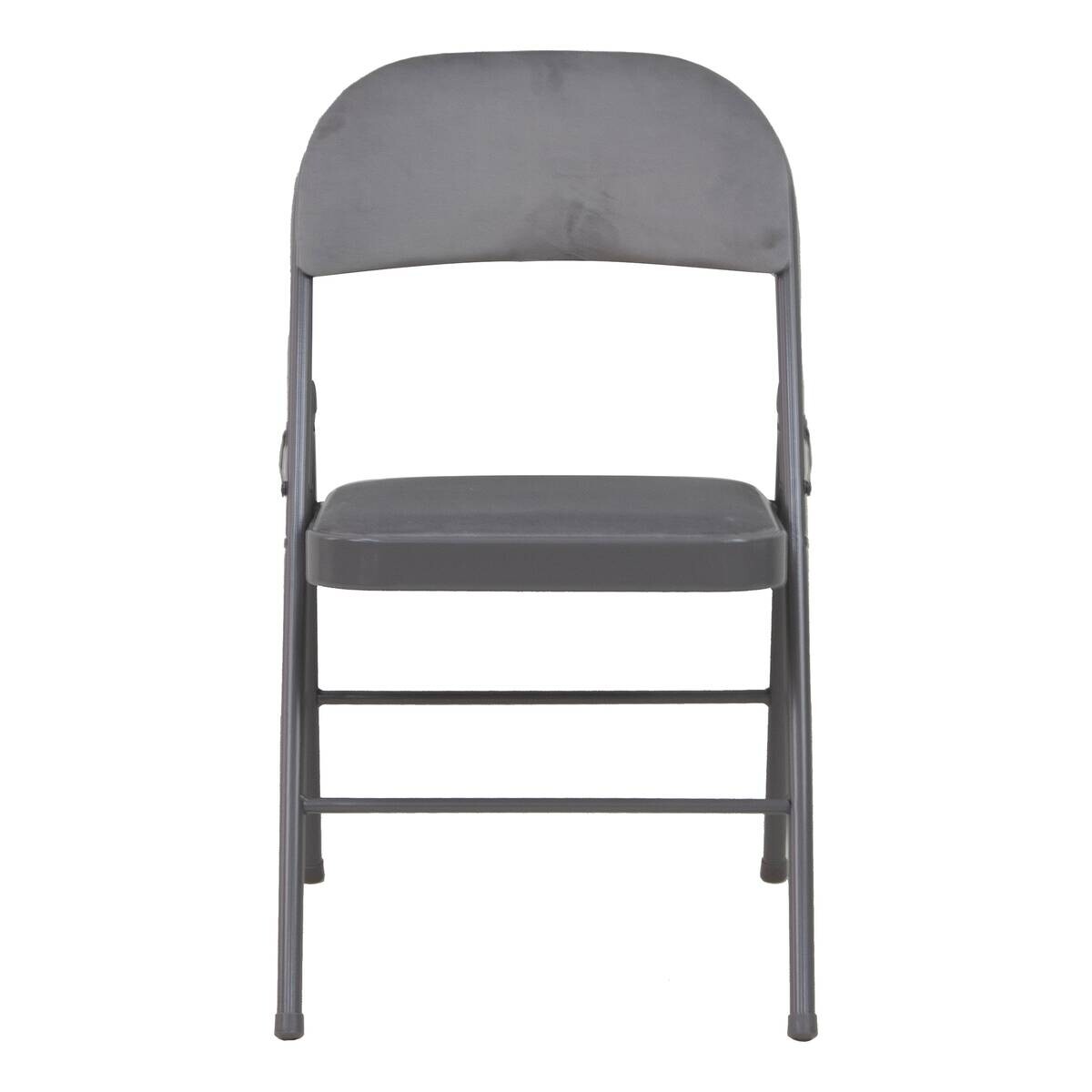 Klappstuhl Sören grau Samtoptik B/H/T: ca. 46,5x79x47 cm