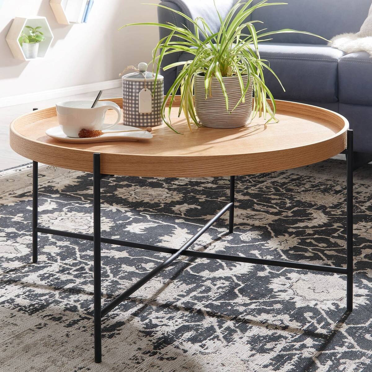 Wohnling Couchtisch braun B/H/T: ca. 78x40x78 cm