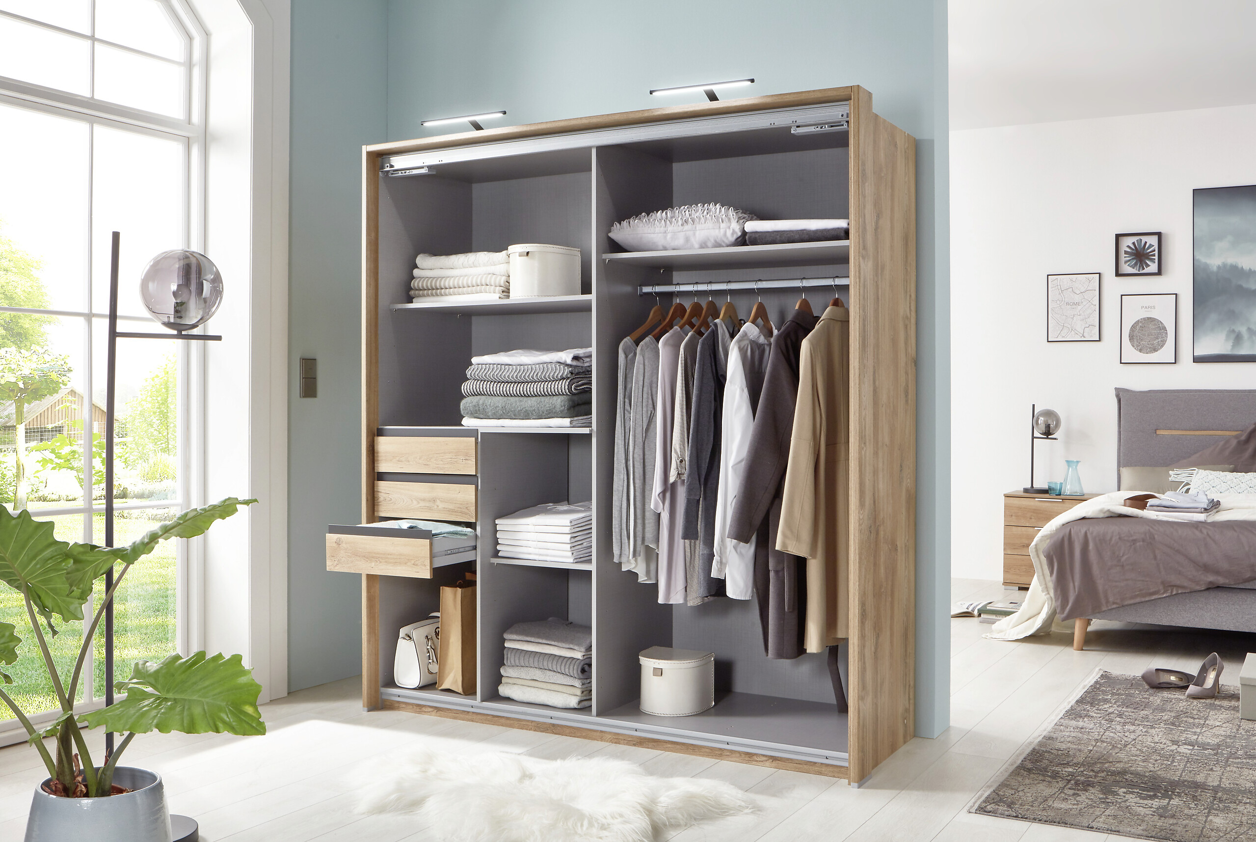 Schwebetürenschrank Oldenburg Eiche Artisan Nachbildung B/H/T: ca. 180x198x65 cm Schwebetürenschrank Oldenburg Eiche Artisan Nachbildung B/H/T: ca. 180x198x65 cm