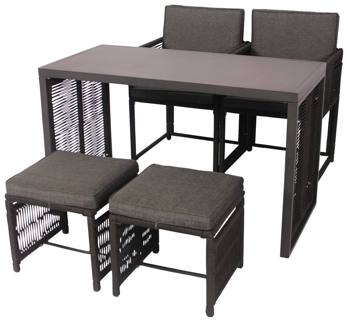 POCOline Balkonset Stone schwarz Stahl POCOline Balkonset Stone schwarz Stahl