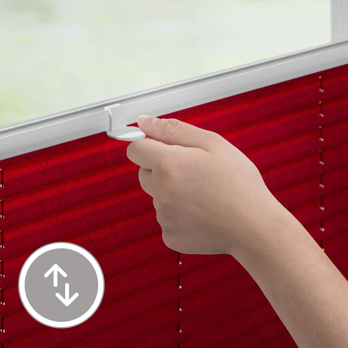 LICHTBLICK Spannplissee brombeer B/L: ca. 45x130 cm