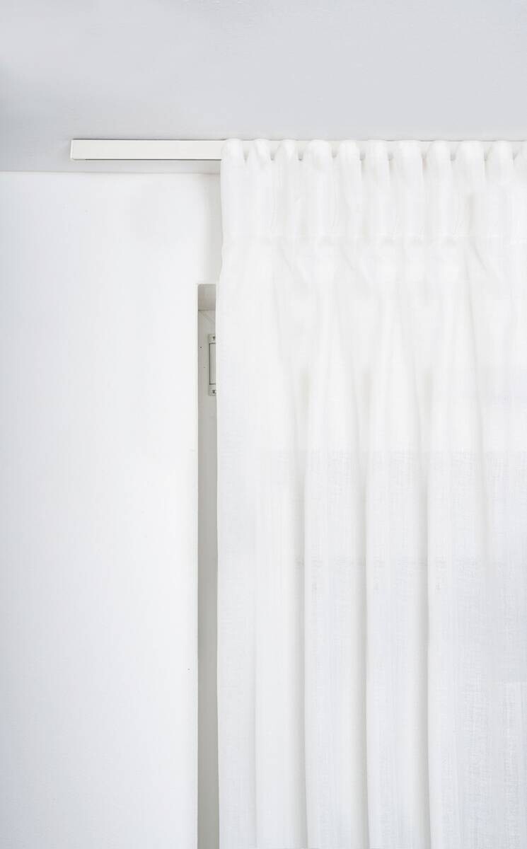 ondeco Gardinenschiene smart weiß Metall L: ca. 120 cm 1.0 Läufe