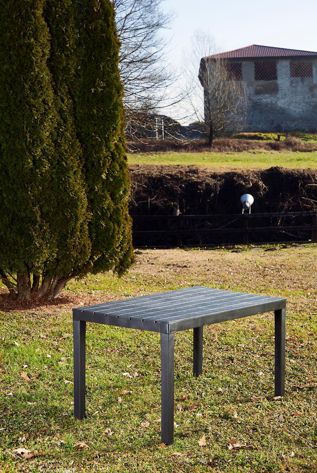 ProGarden Gartentisch Sumatra anthrazit Kunststoff B/H/L: ca. 78x72x138 cm