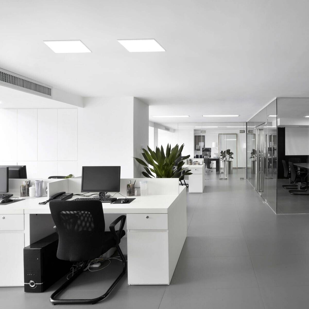 Näve Leuchten Deckenleuchte 1351423 weiß Kunststoff Metall B/H/T: ca. 45x4,5x45 cm 1 Brennstellen