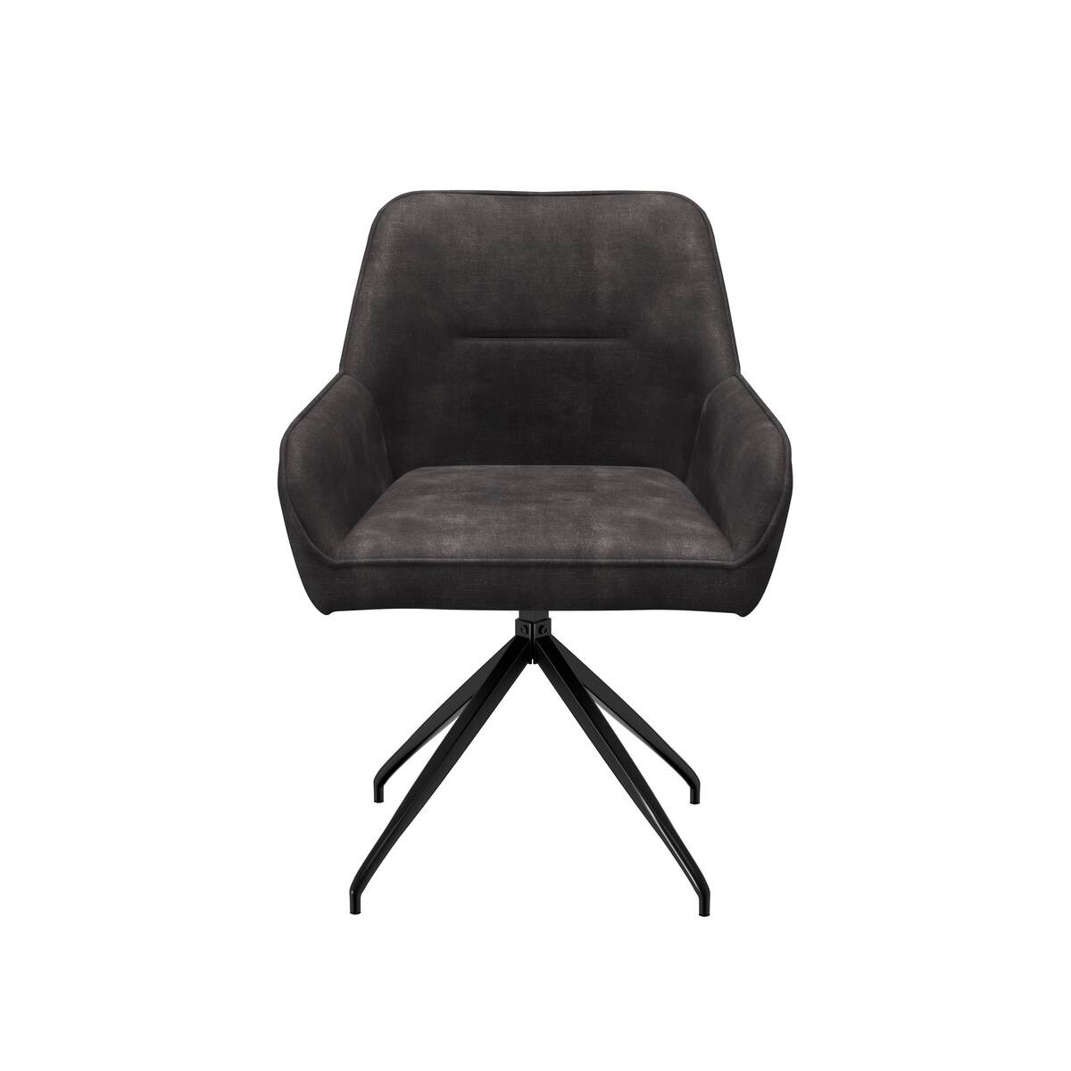 Armlehnstuhl Jacky anthrazit Samt B/H/T: ca. 62x84x49 cm
