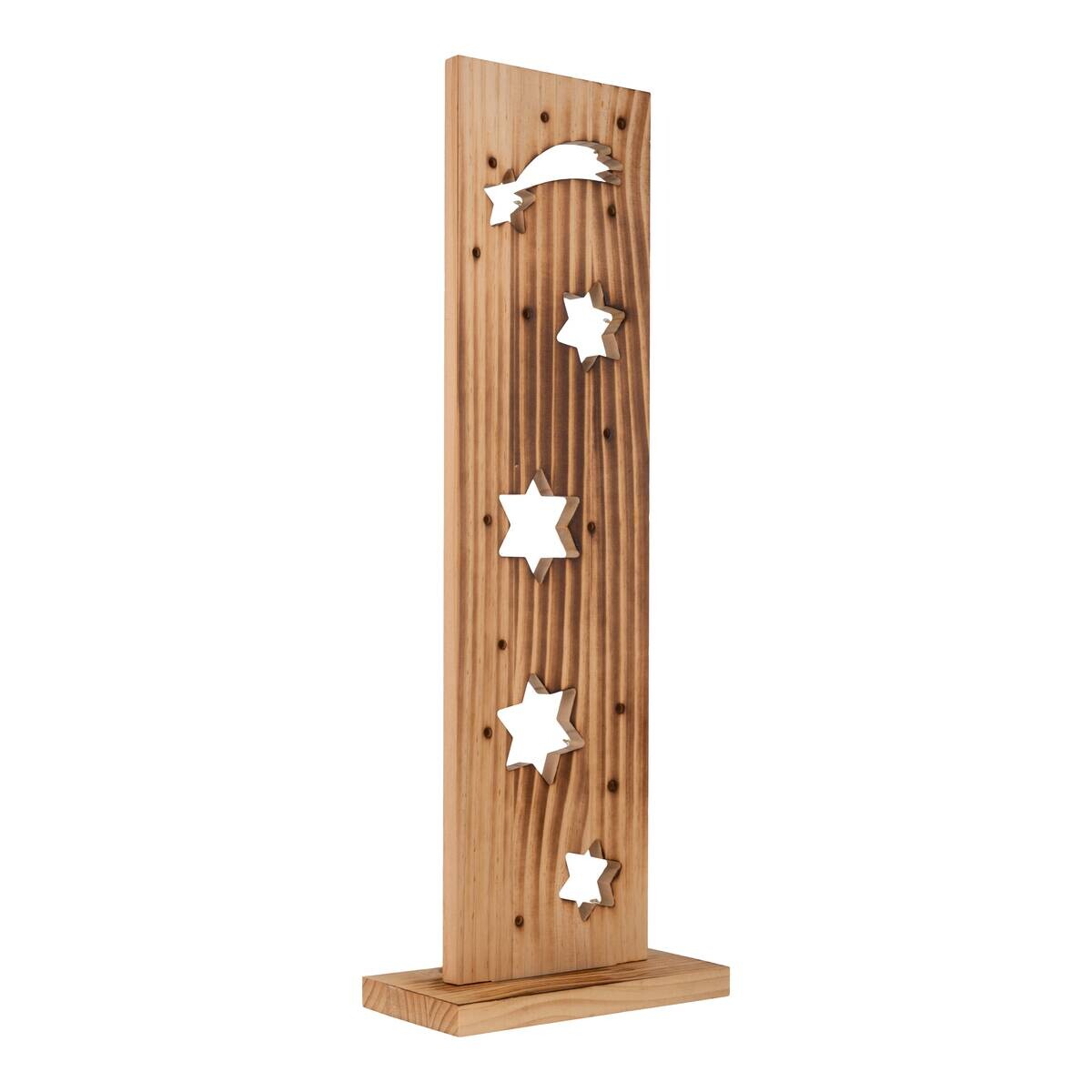 Näve Leuchten LED-Dekoleuchte natur Holz B/H/T: ca. 11x60x21,5 cm