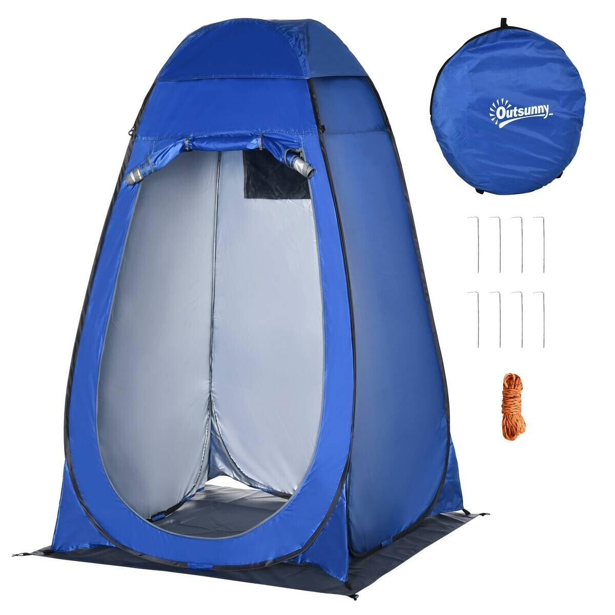 Outsunny Camping-Zubehör blau Polyester B/H/L: ca. 124x126x198 cm