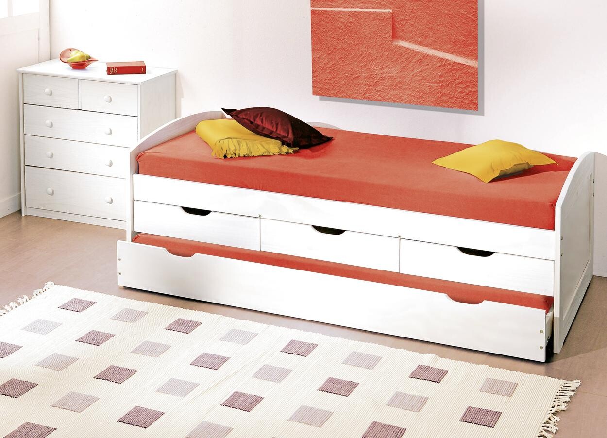 Funktionsbett Ulli weiß Liegefläche B/L: ca. 90x200 cm