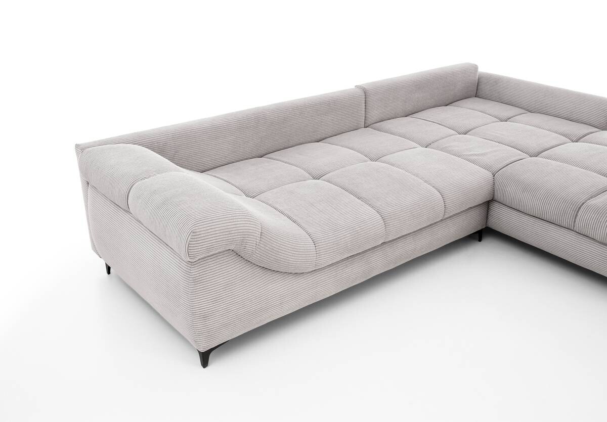 Ecksofa grau Microfaser B/H/T: ca. 332x96x227 cm