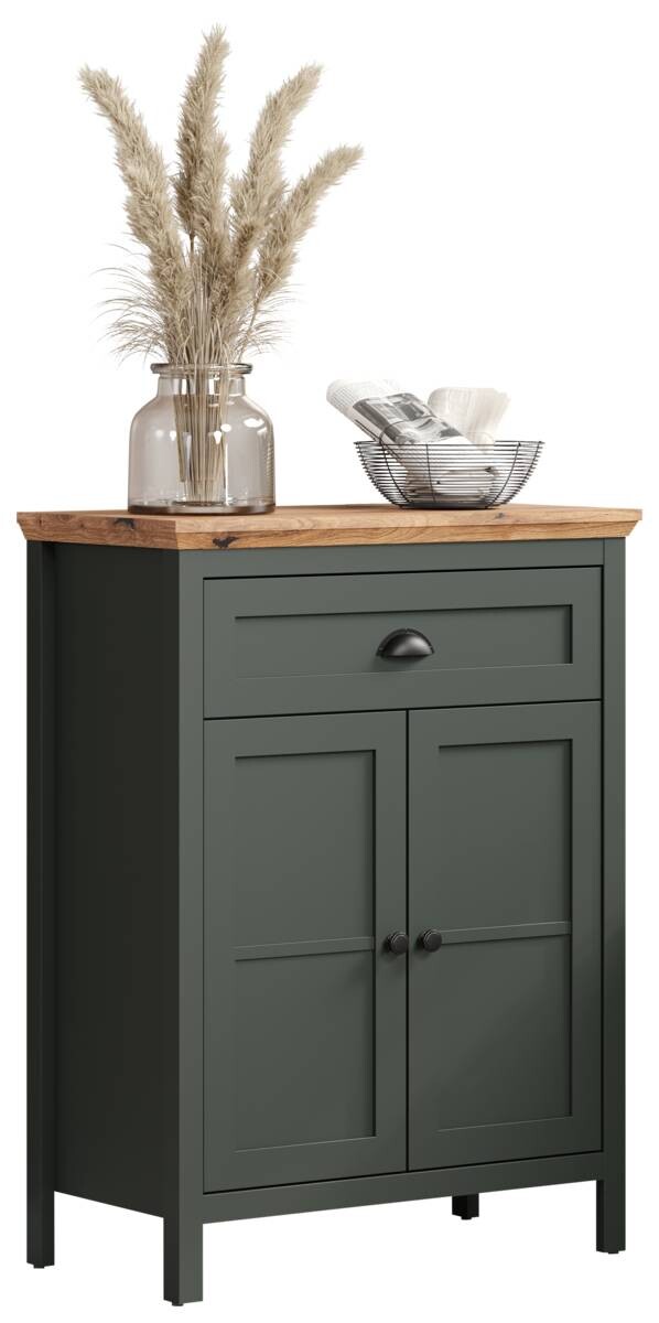 Kommode Stanton tannengrün Eiche Evoke Coast Nachbildung B/H/T: ca. 77x102x39 cm