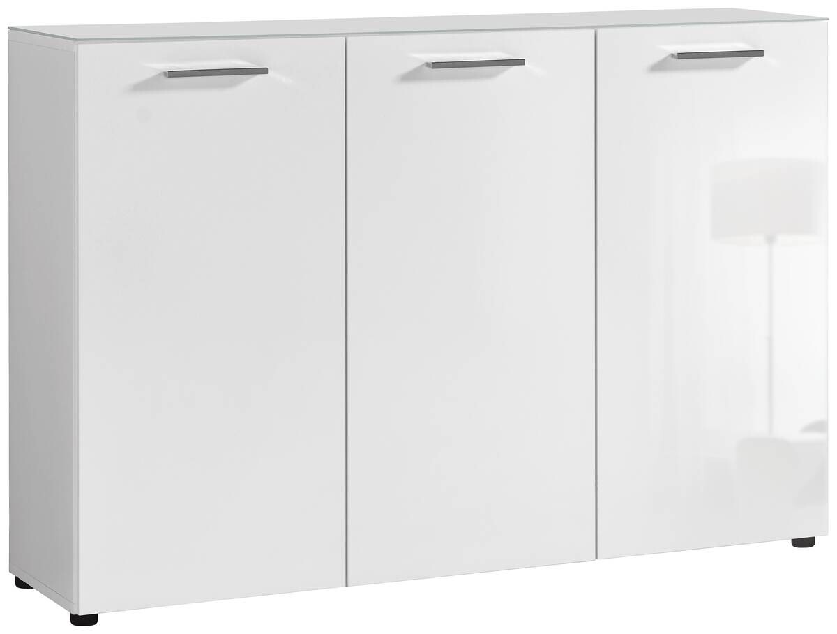 Kommode Rio weiß weiß glänzend B/H/T: ca. 120x83x35 cm