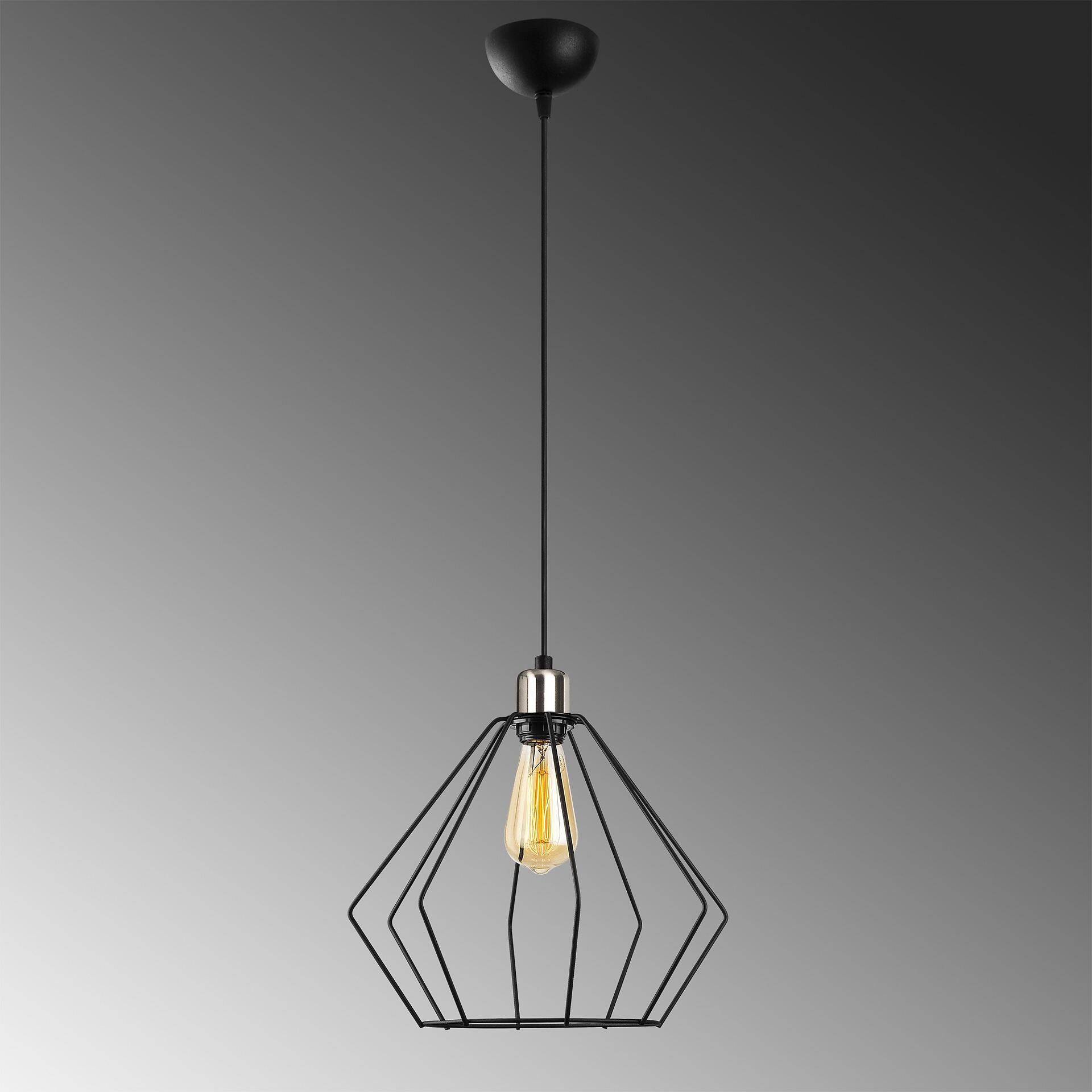 Opviq Pendelleuchte Maden schwarz B/H/T/L/D: ca. 33x126x33x33x33 cm E27 1 Brennstellen