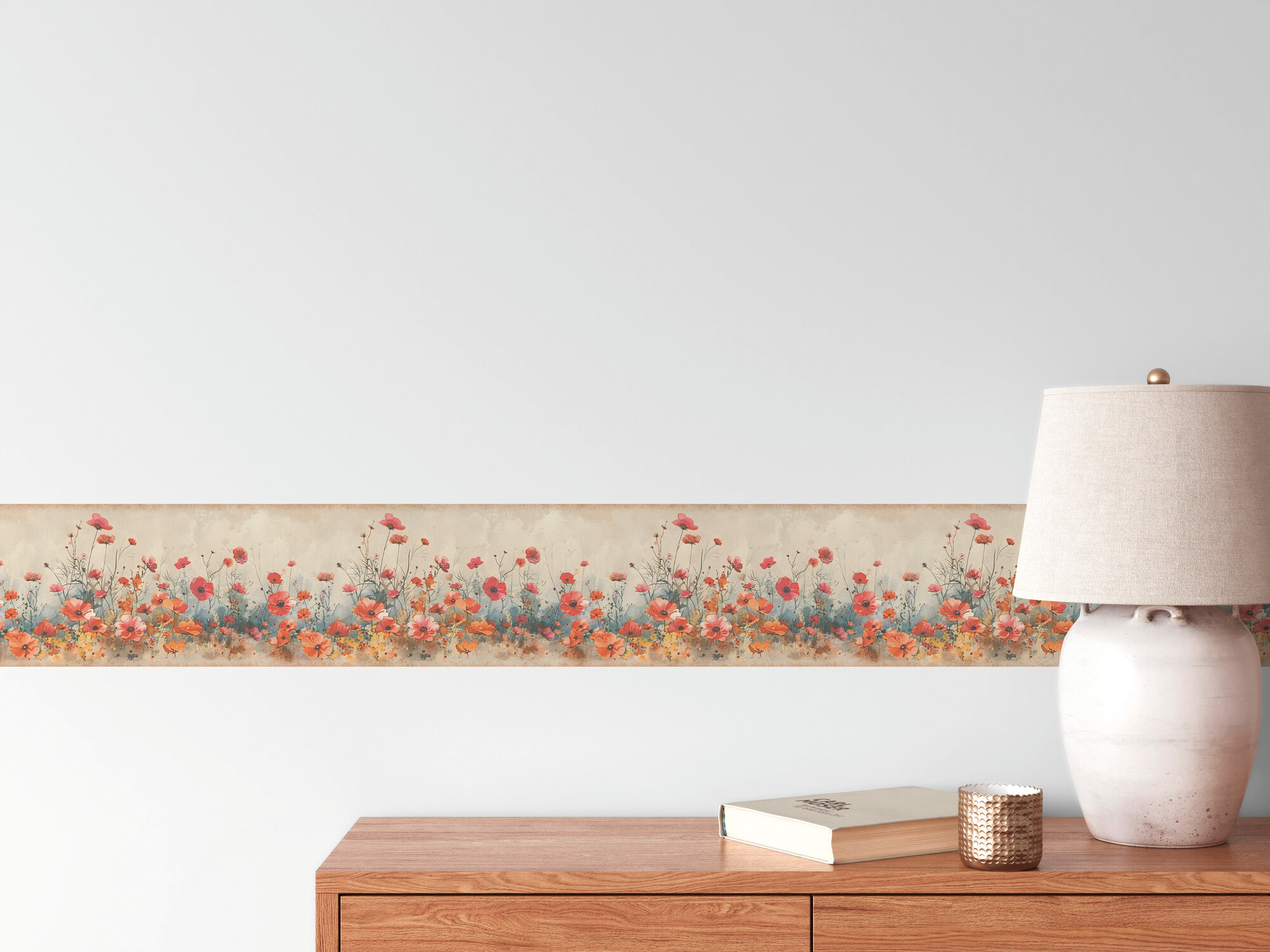 A.S.Creation Bordüre orange beige rot B/H/D: ca. 17x500x6,8 cm